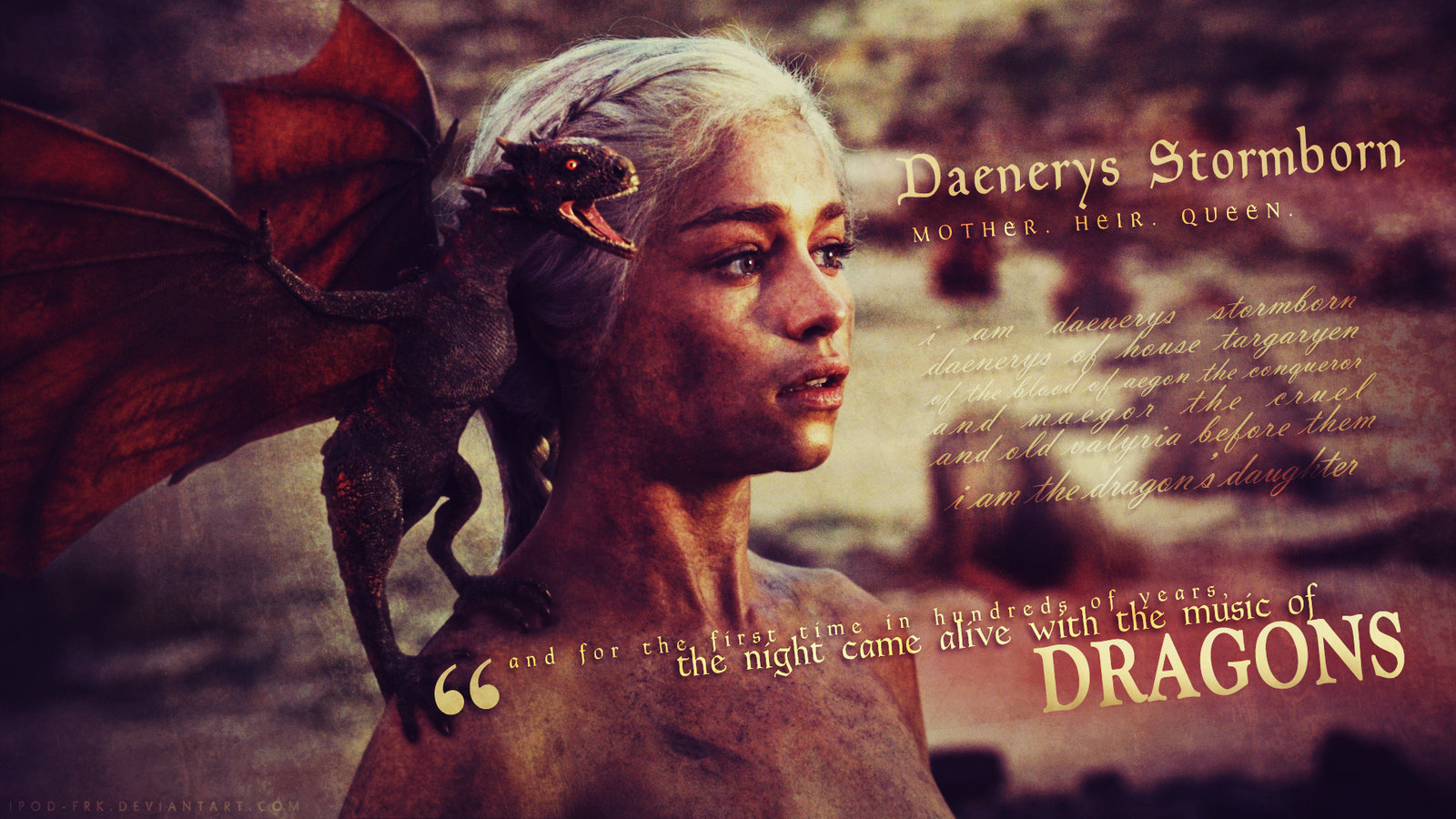 Khaleesi With Dragon Game Of Thrones Wallpapers