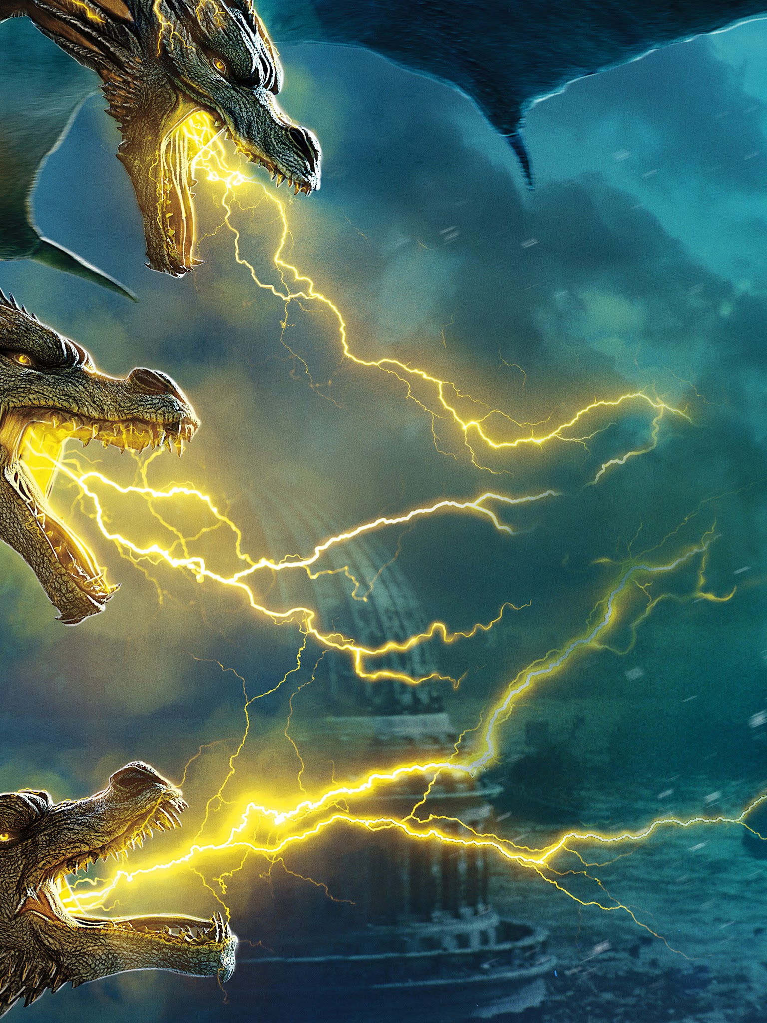 King Ghidorah In Godzilla King Of The Monsters 4K 8K Wallpapers