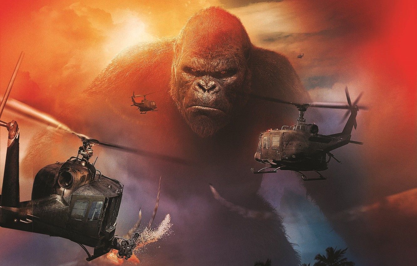 Kong Skull Island All Hail The King 4K Godzilla Wallpapers