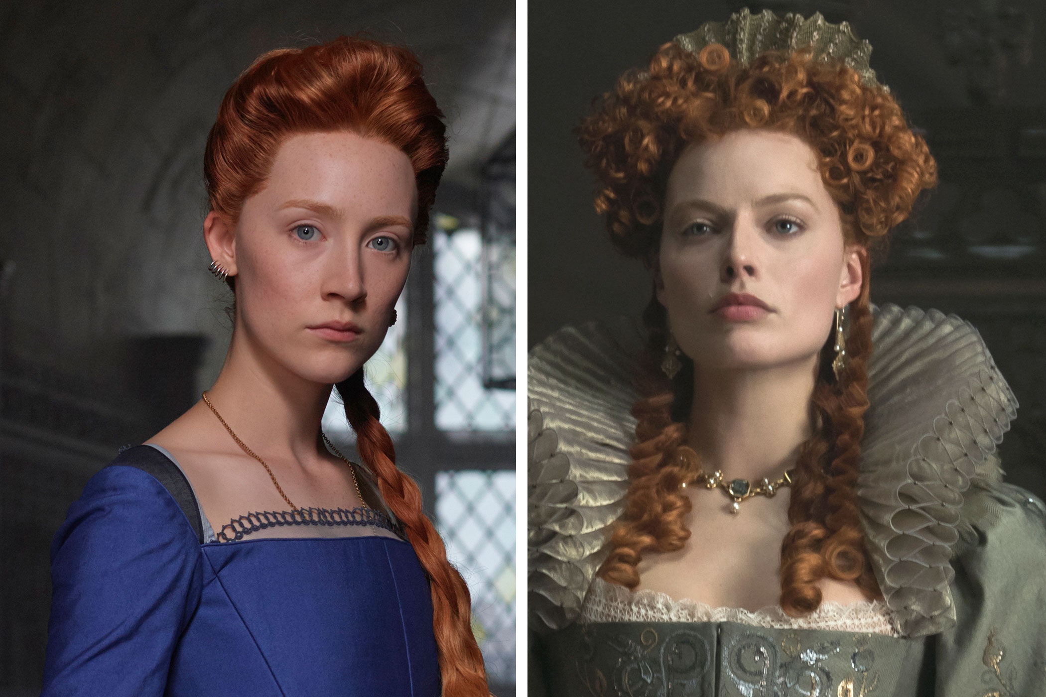 Margot Robbie And Saoirse Ronan In Mary Queen Of Scots 2018 Movie Wallpapers