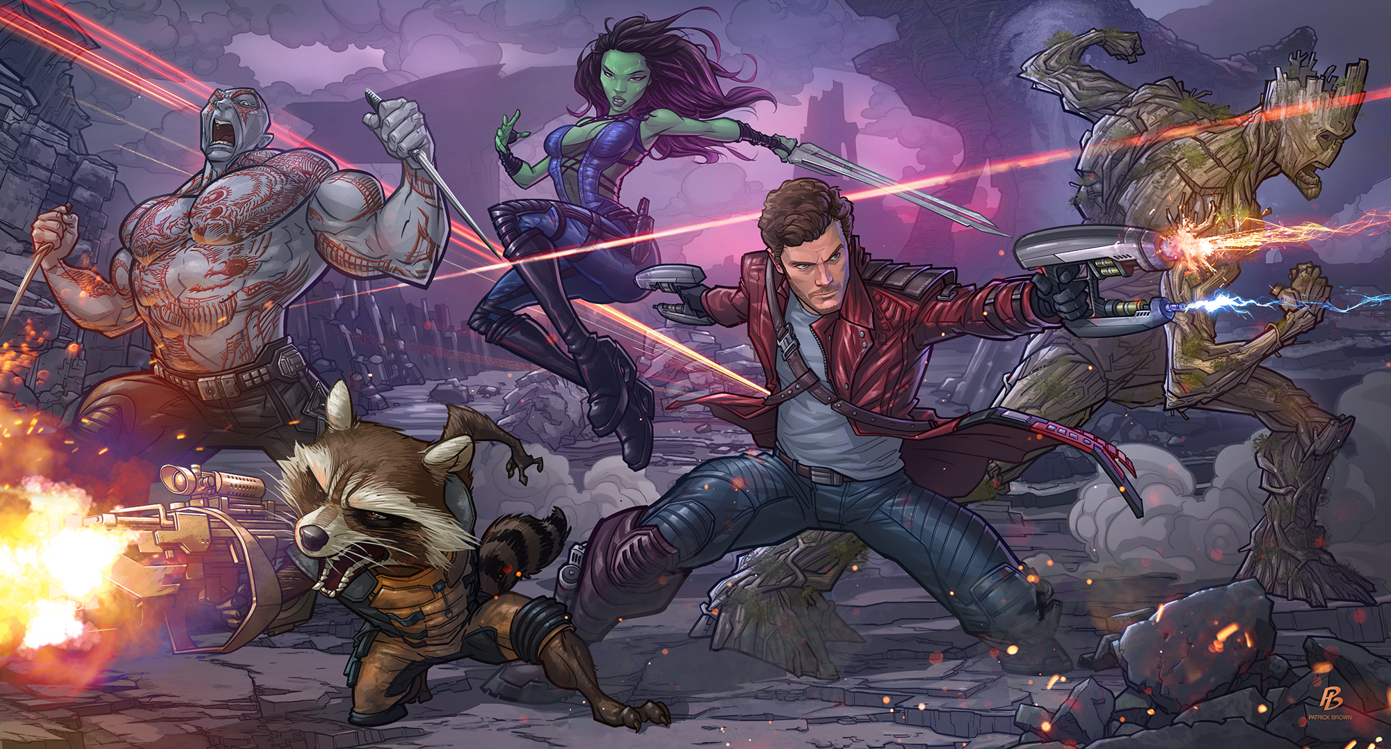 Marvel Guardians Of The Galaxy Artwork Wallpapers