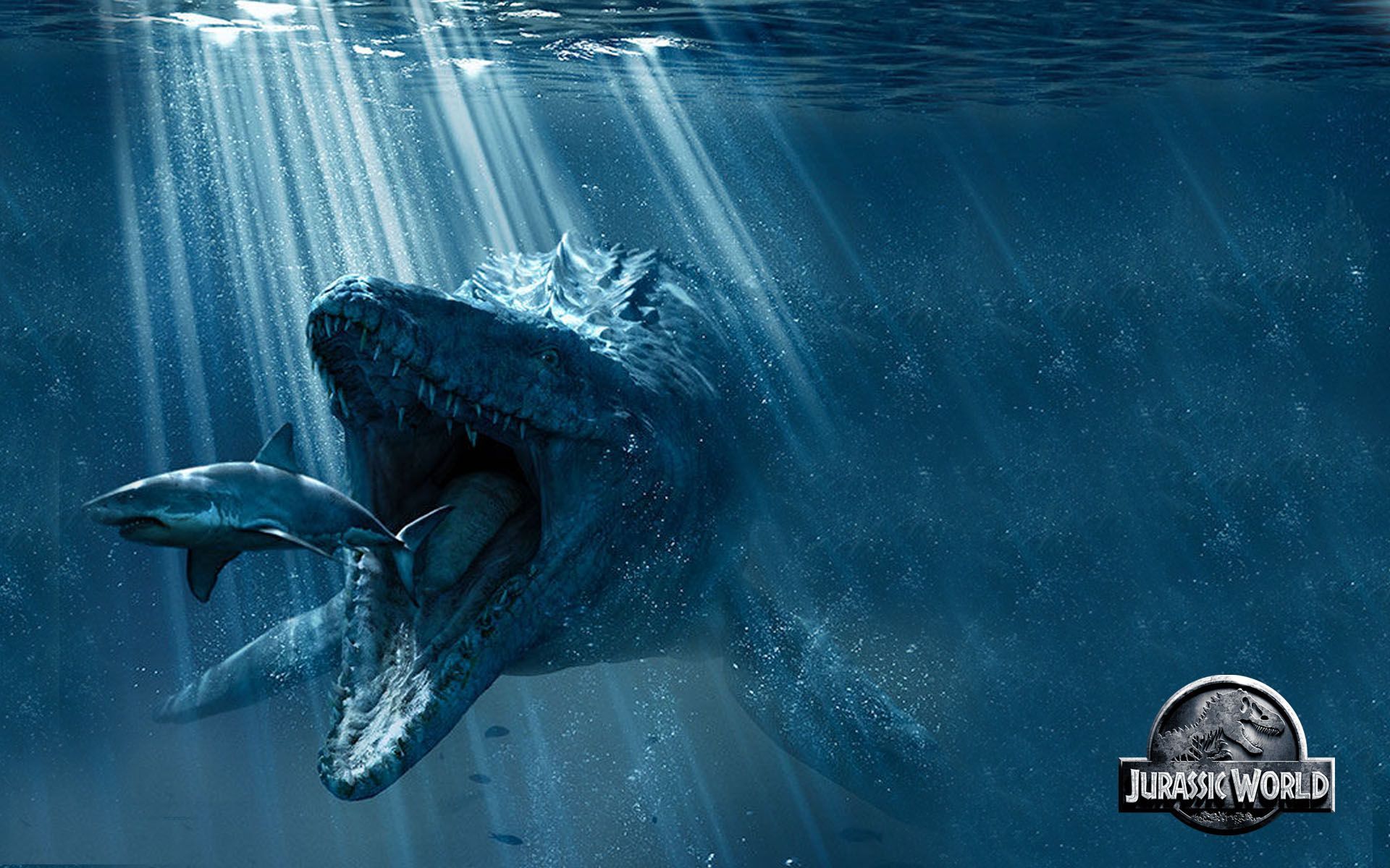 Mosasaurus Shark Snack Poster From Jurassic World 2018 Wallpapers