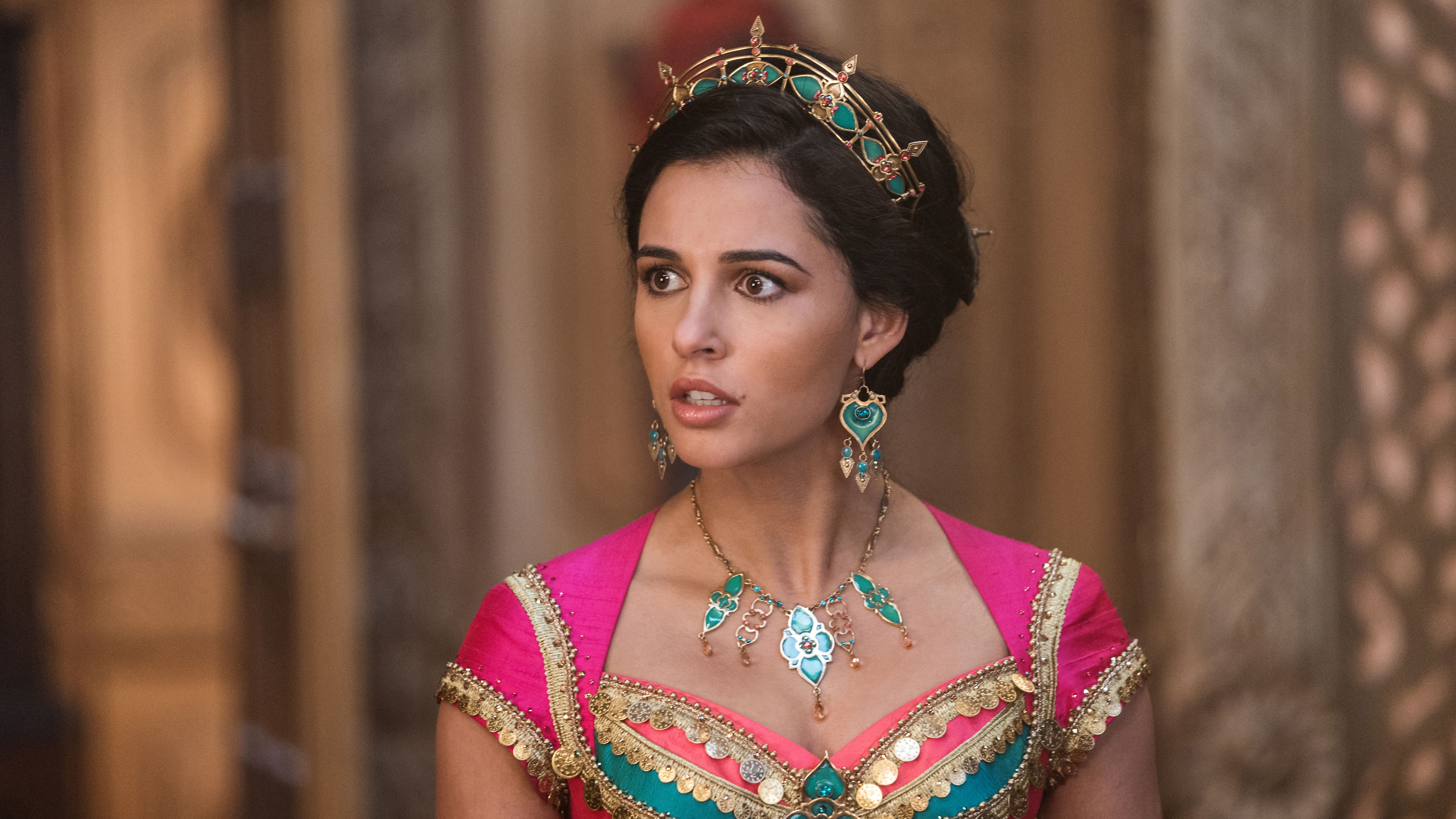 Naomi Scott As Jasmine In Aladdin Movie Wallpapers