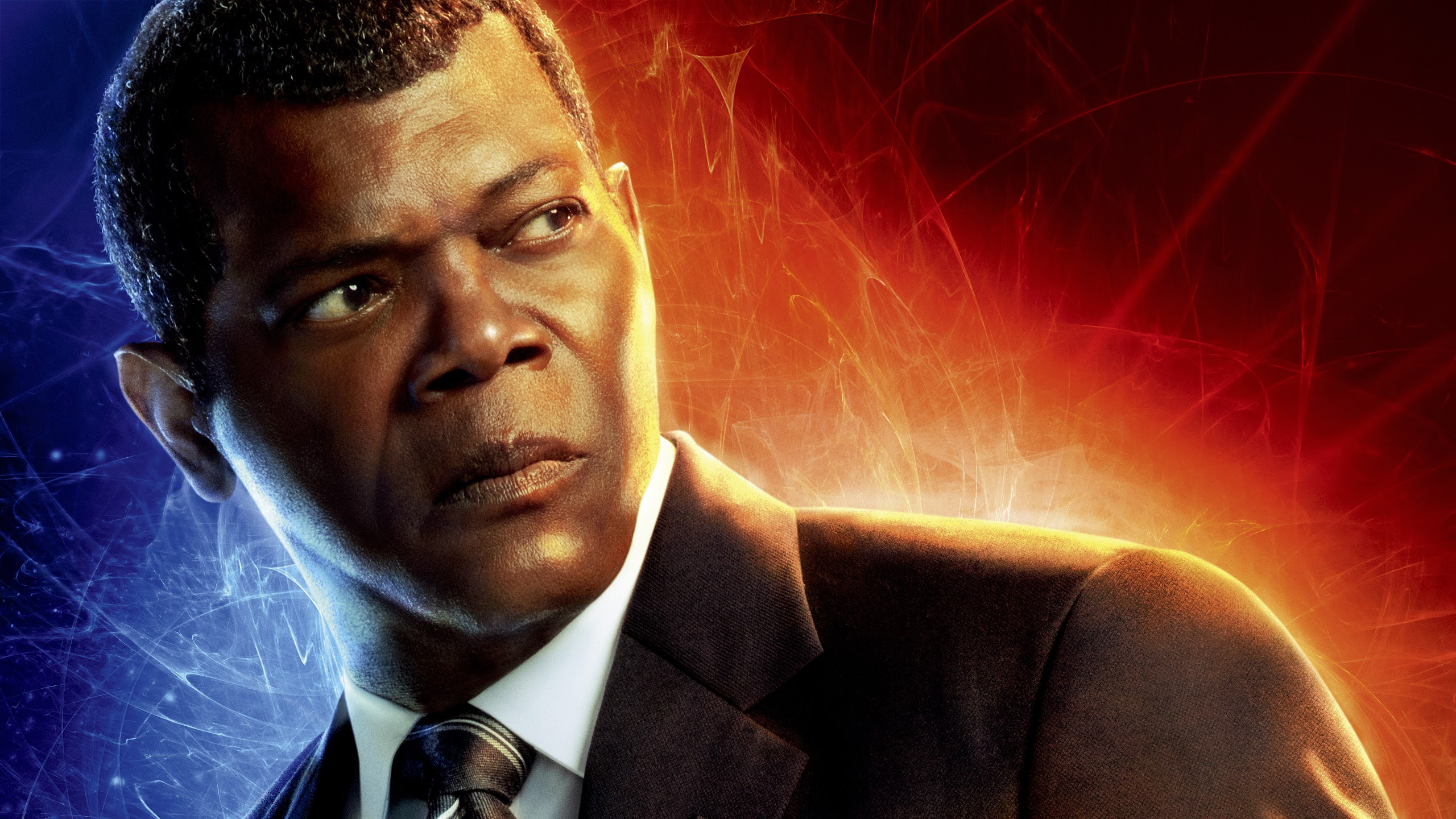 Nick Fury In Captain Marvel Movie Wallpapers