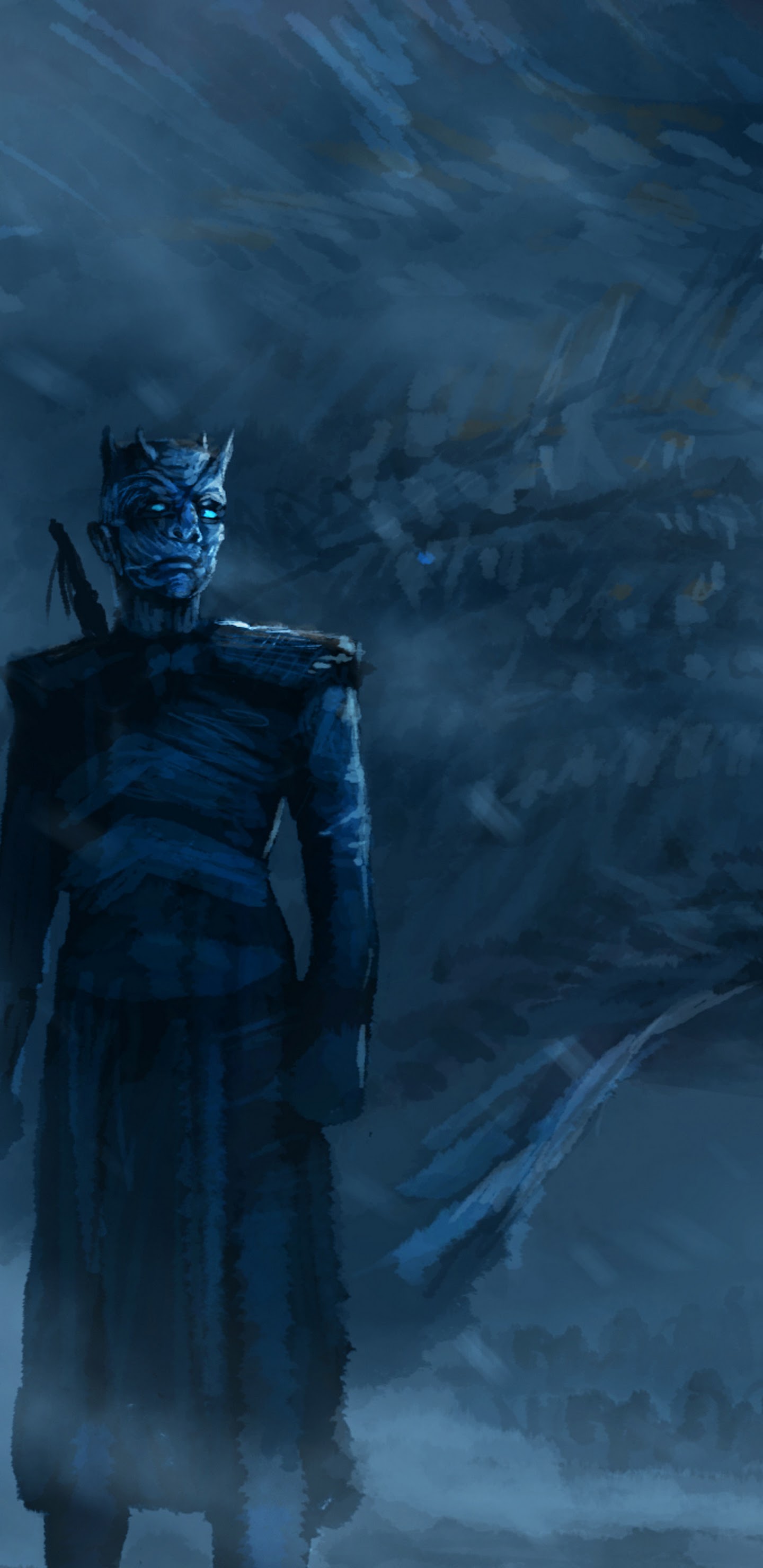 Night King Blue Eyes White Dragon Wallpapers