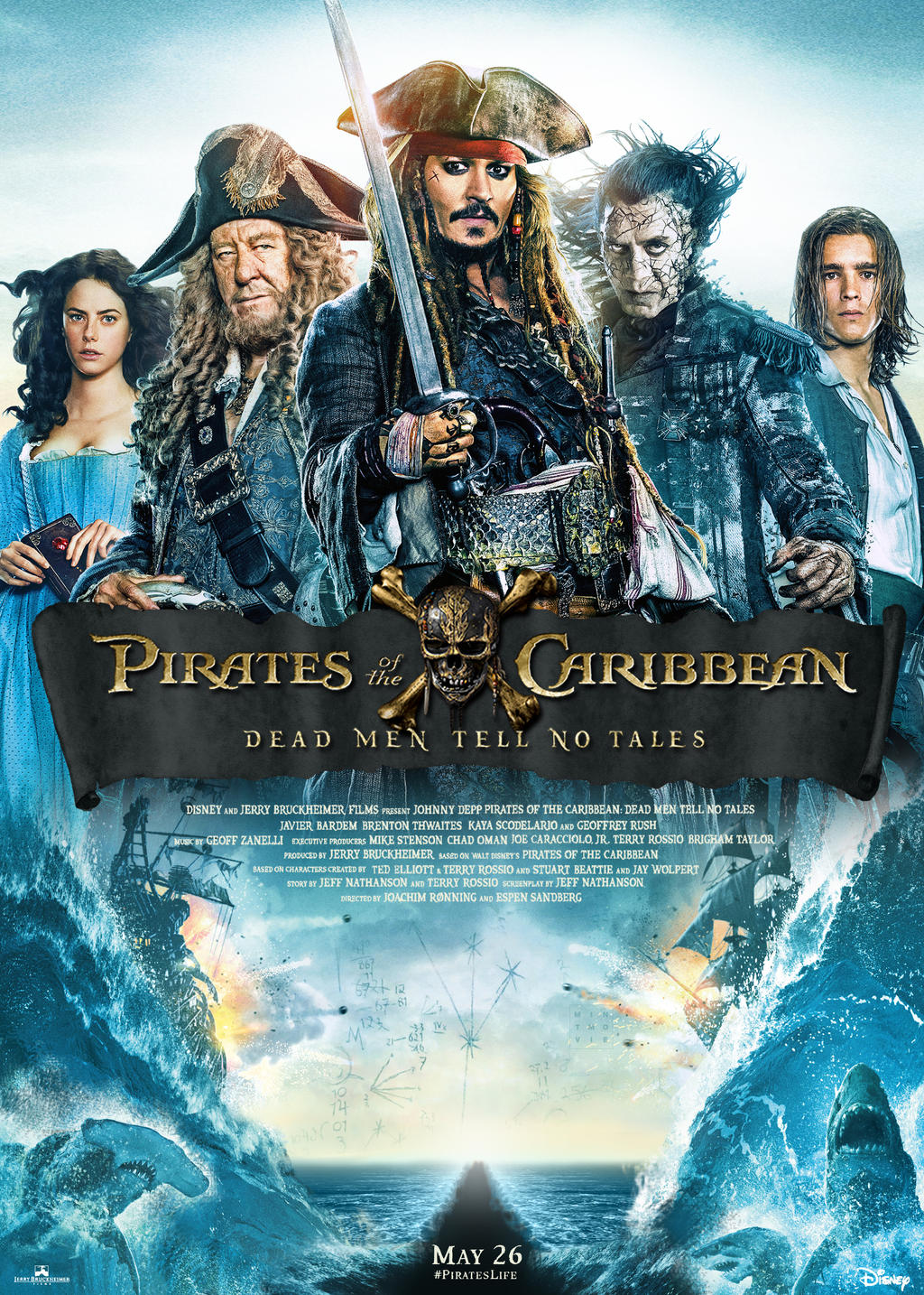 Pirates Of The Caribbean Dead Men Tell No Tales Movie Cast Poster Wallpapers