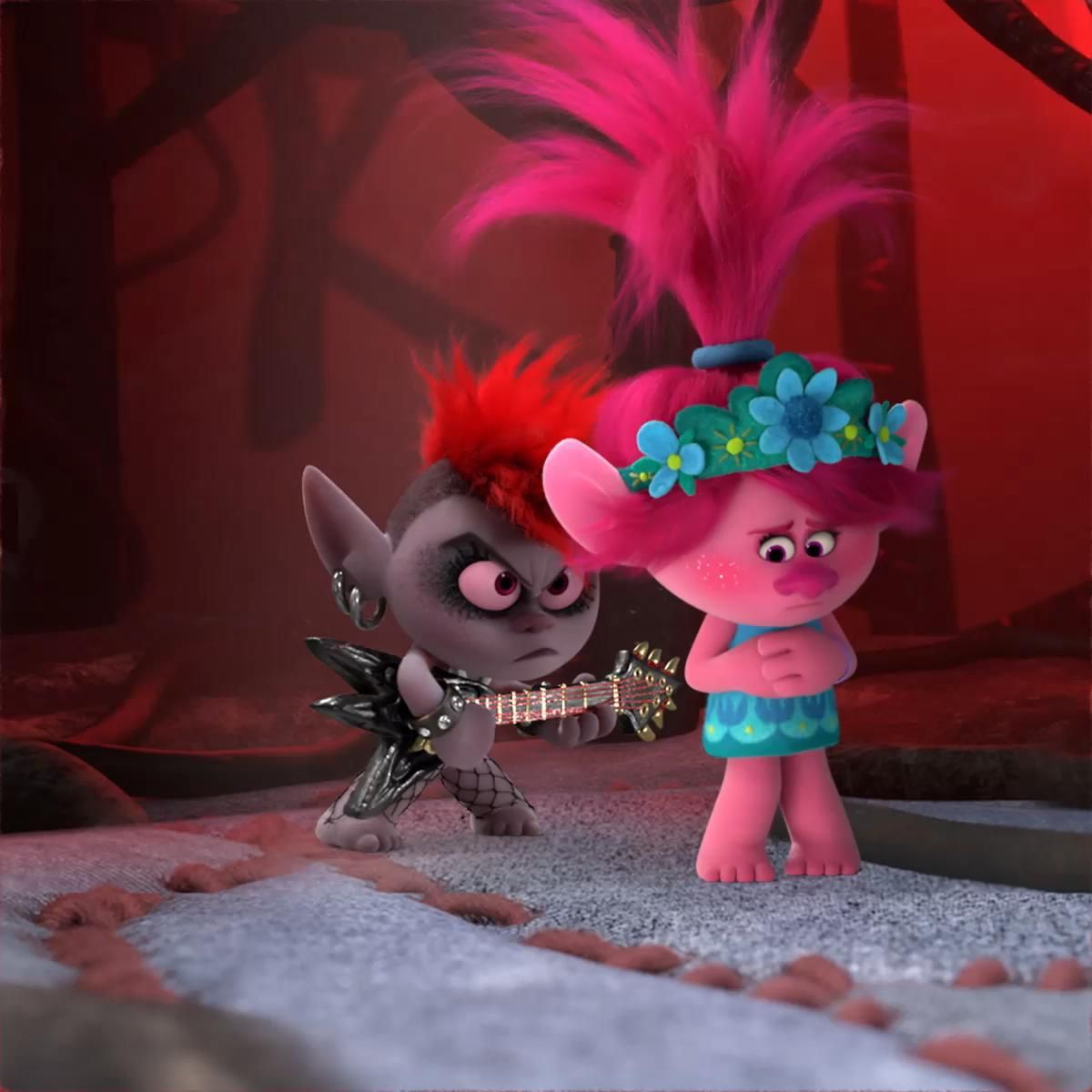 Poppy And Queen Barb In Trolls World Tour Wallpapers