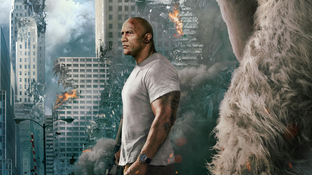 Rampage Dwayne Johnson, George The Giant Gorilla And Dinosaur Wallpapers