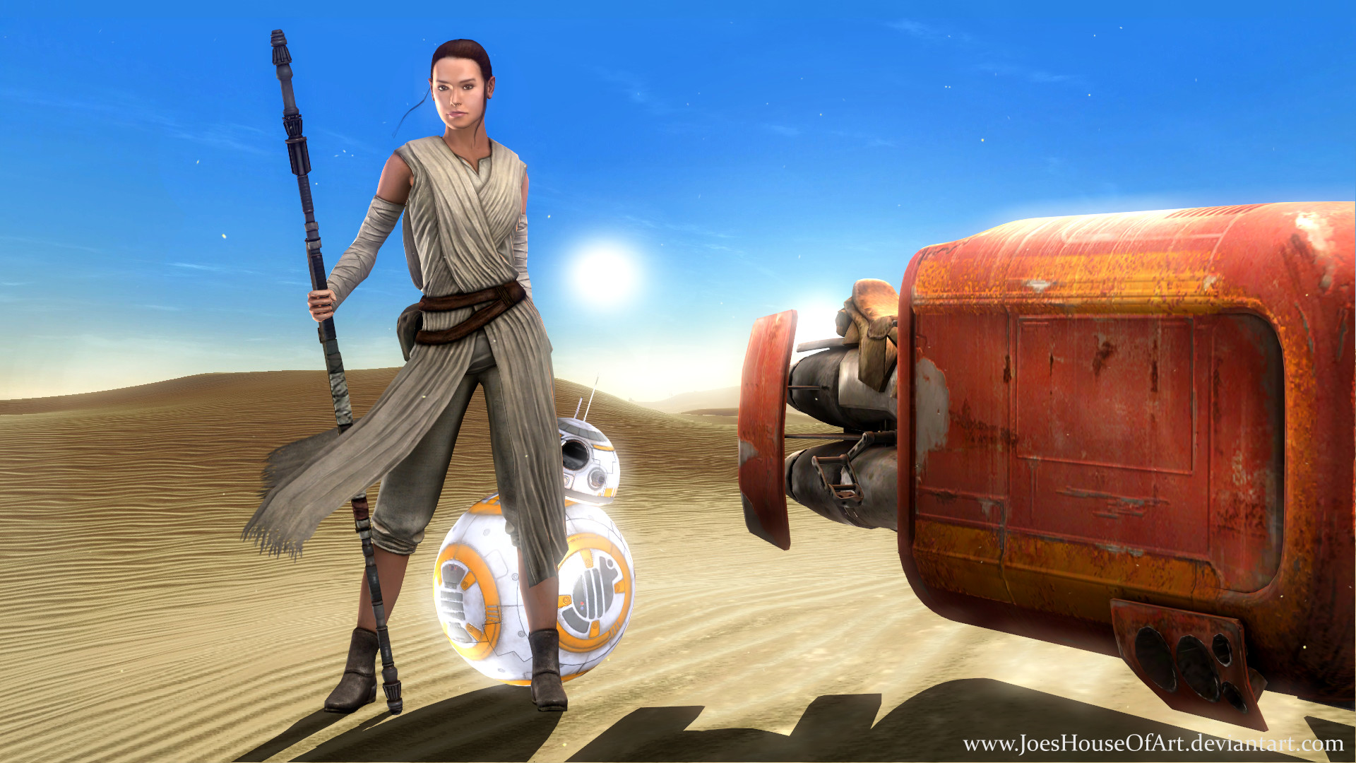 Rey Star Wars Artwork Wallpapers