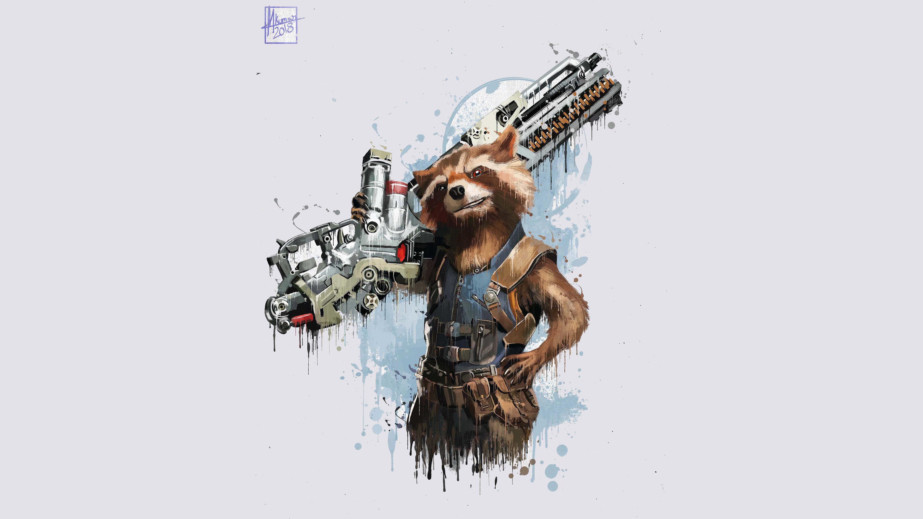 Rocket Raccoon In Avengers Endgame Wallpapers