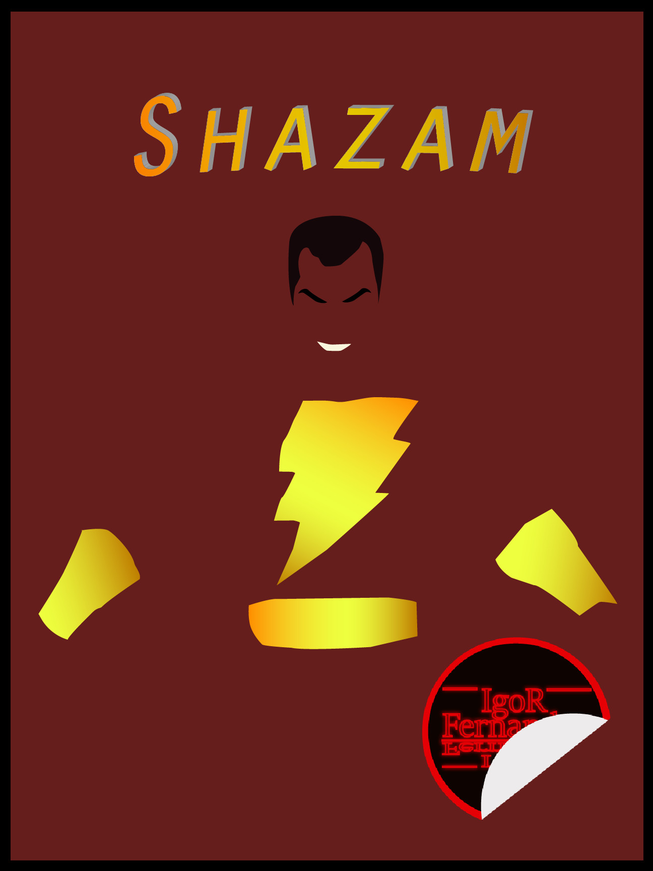 Shazam Movie Minimal Poster Wallpapers