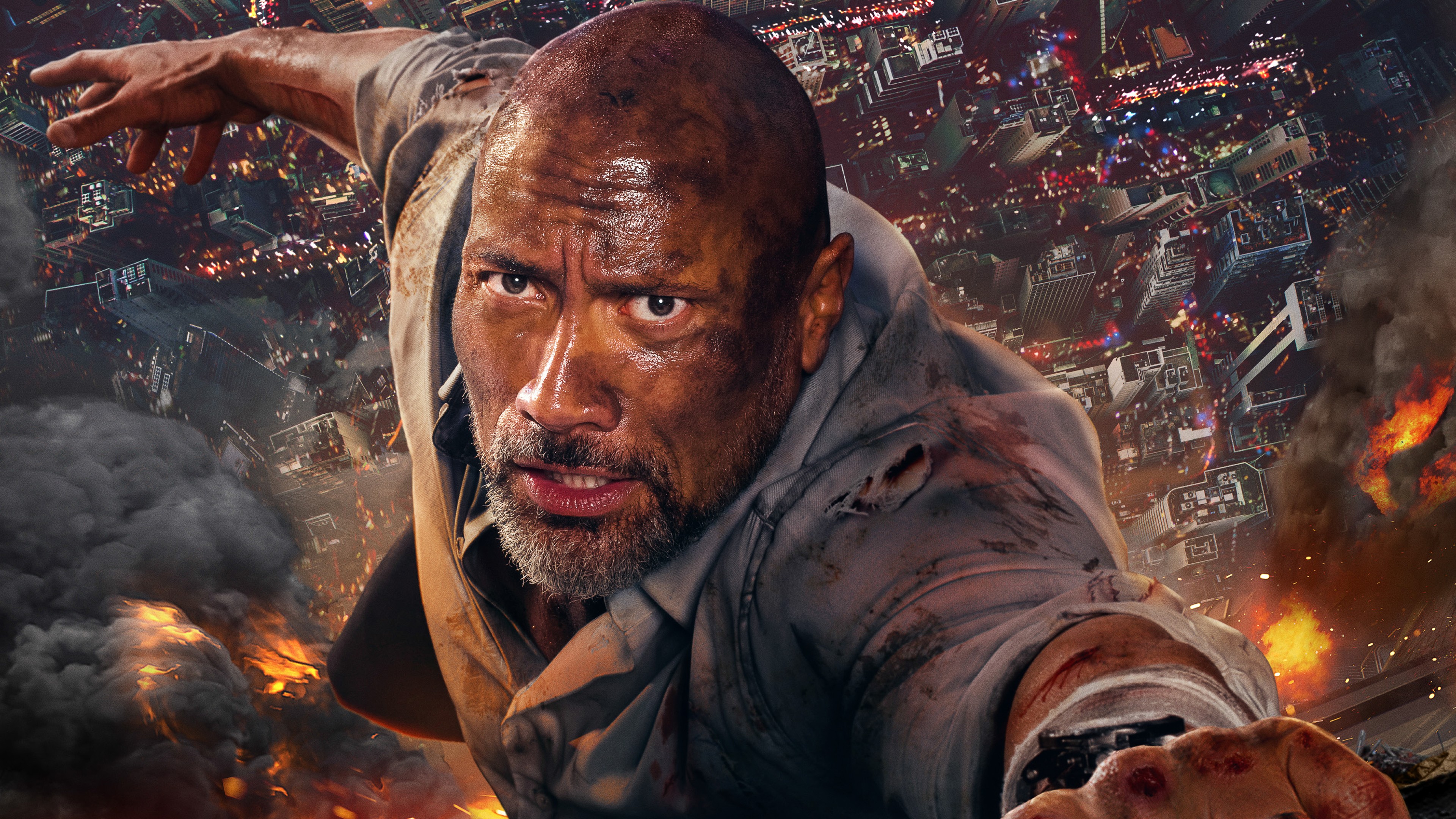 Skyscraper Dwayne Johnson 2018 Movie Wallpapers