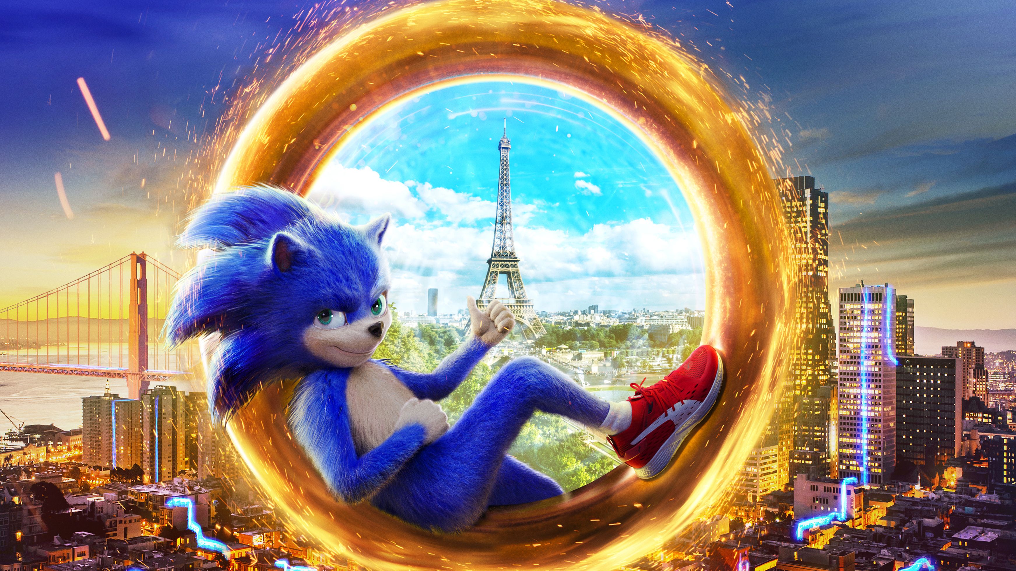 Sonic The Hedgehog 4K Movie Poster Wallpapers