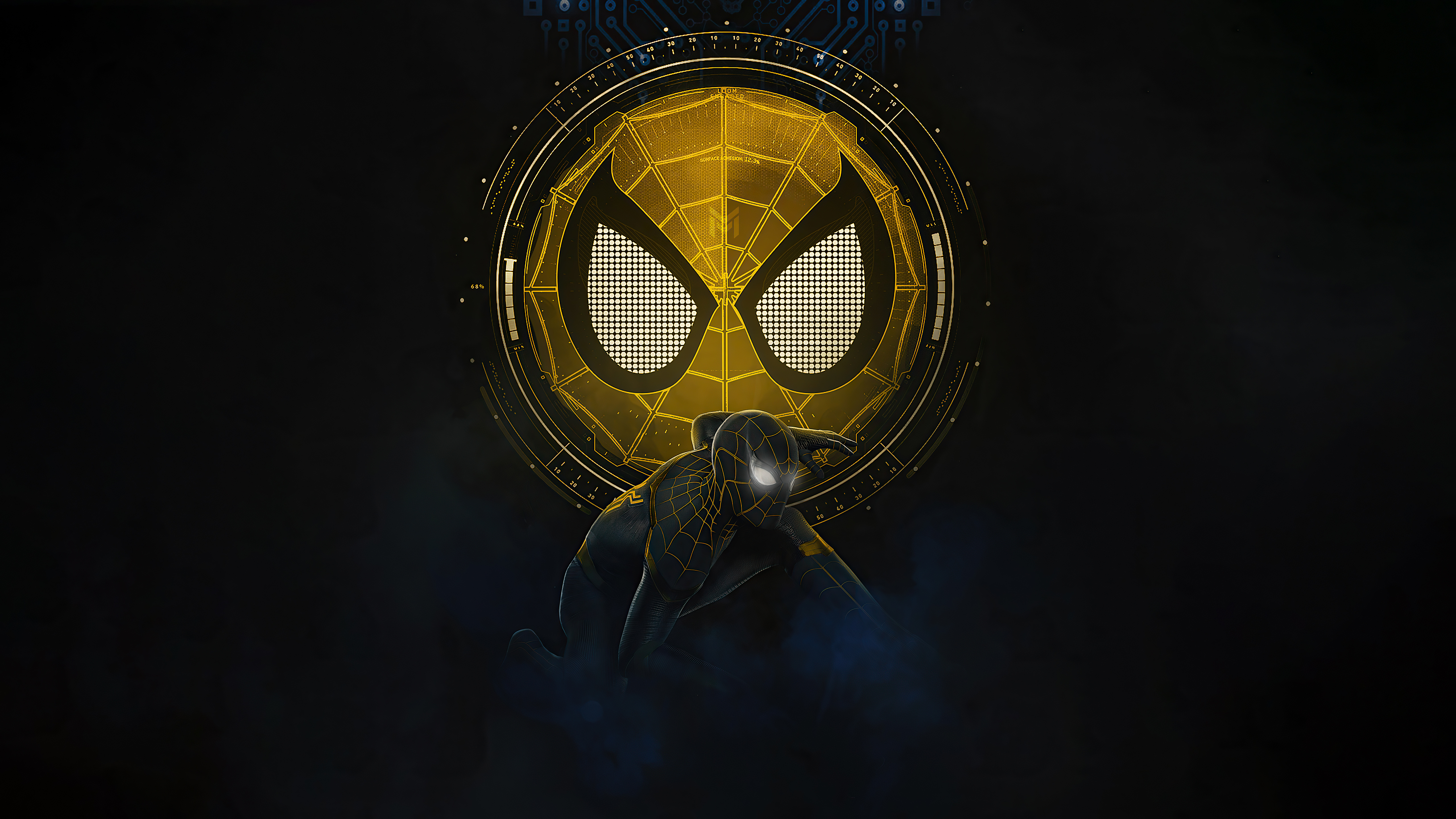 Spider Man Black And Gold Suit No Way Home Concept Art Wallpapers