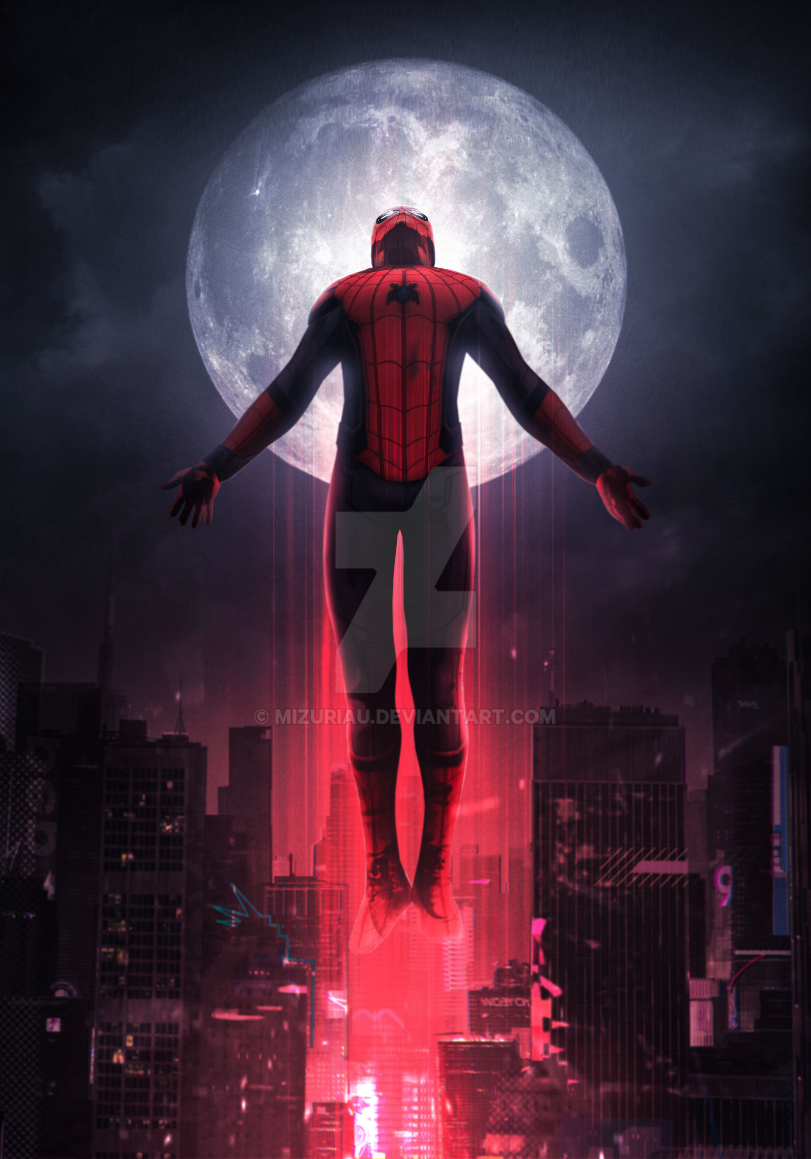 Spider Man Black Suit Far From Home Wallpapers