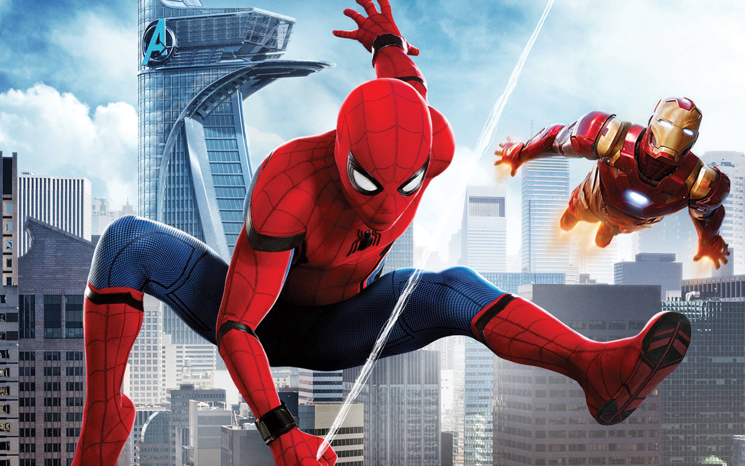 Spiderman And Iron Man Artwork Wallpapers