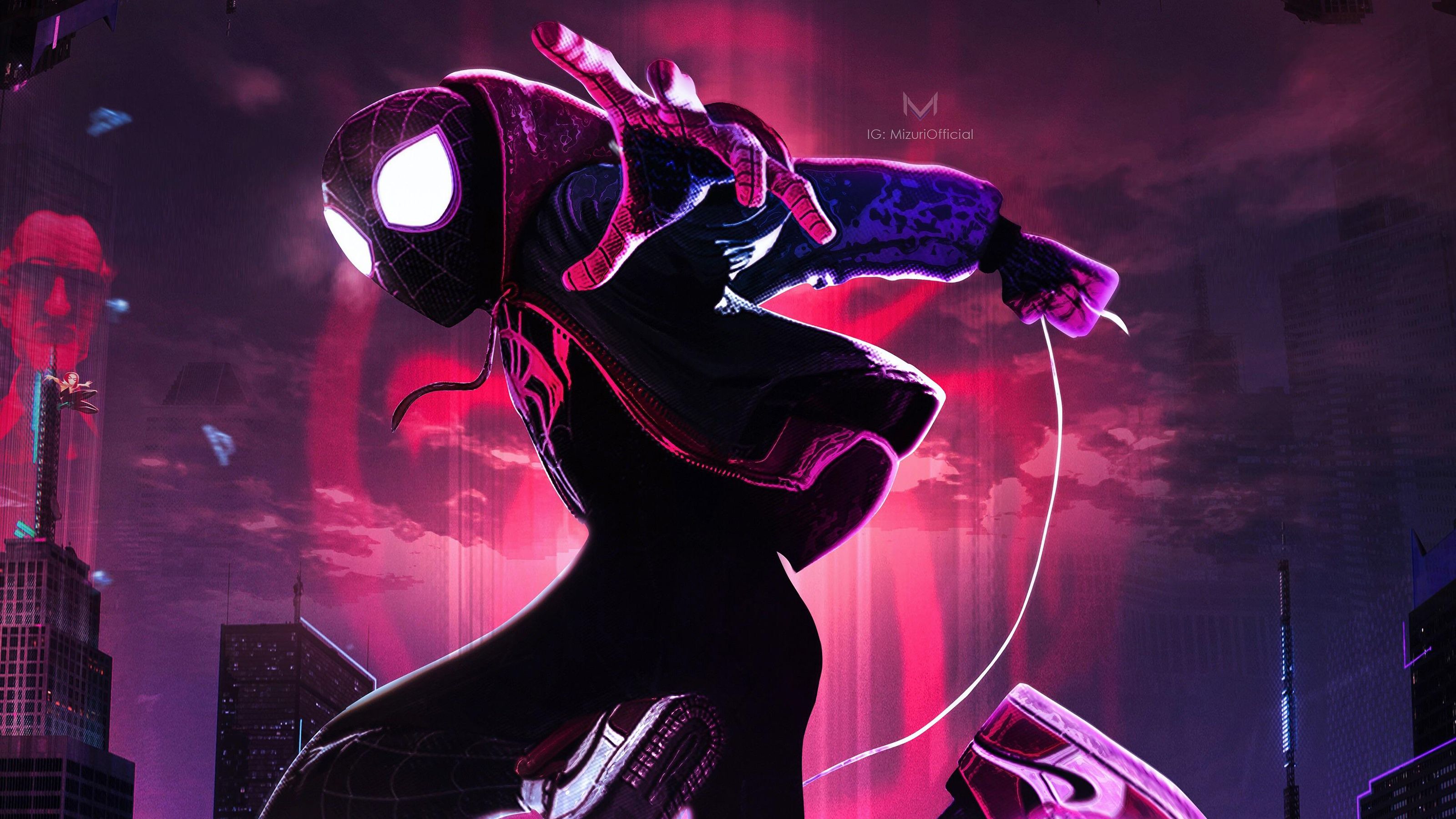 Spider-Man Art Into The Spider-Verse 4K Wallpapers