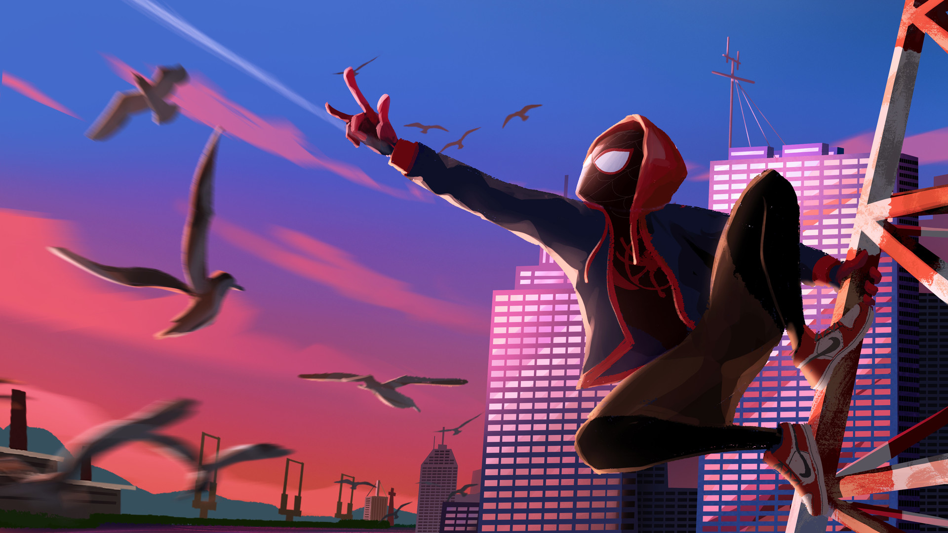 Spider-Man Art Into The Spider-Verse 4K Wallpapers