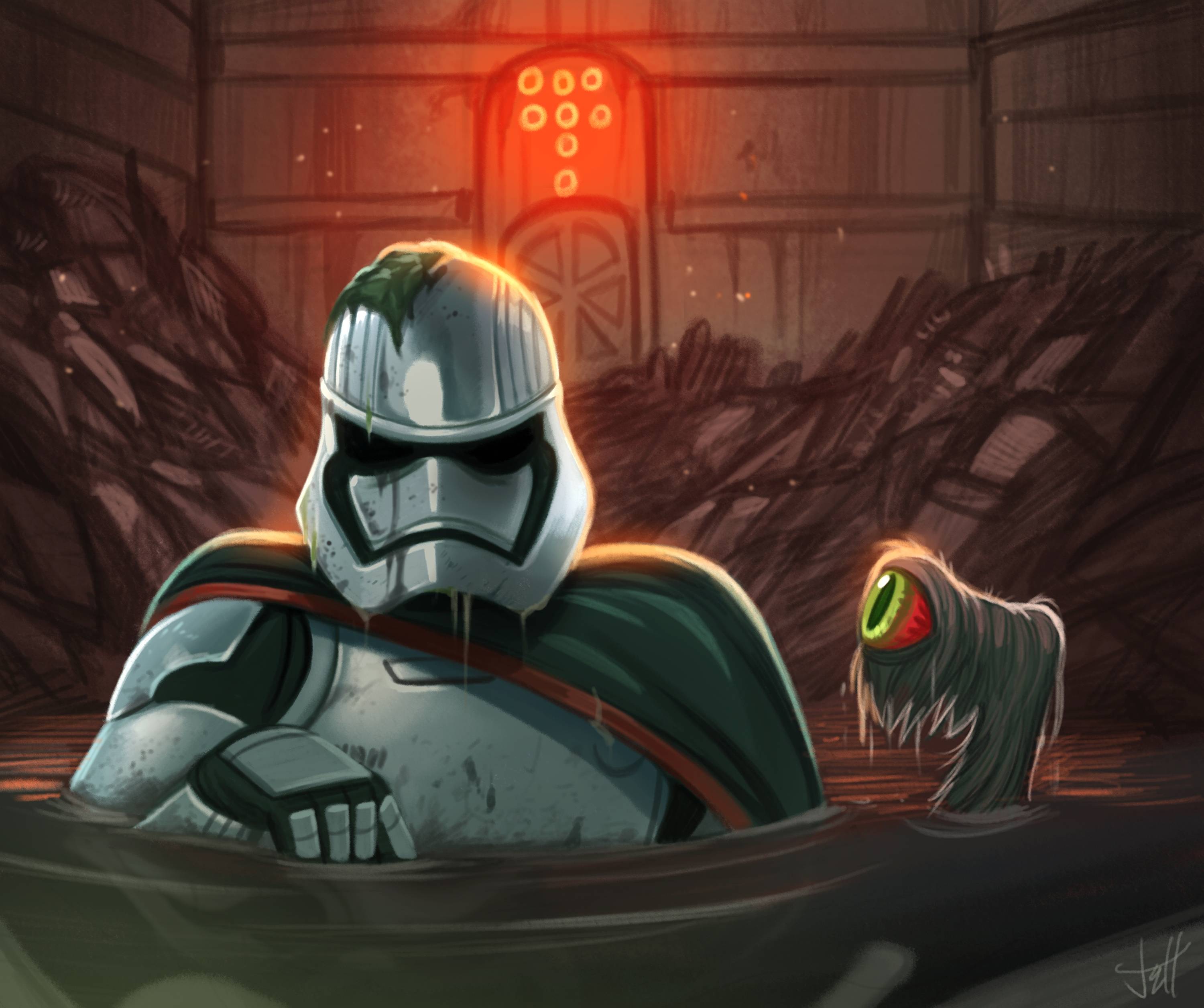 Star Wars Captain Phasma Digital Art Wallpapers