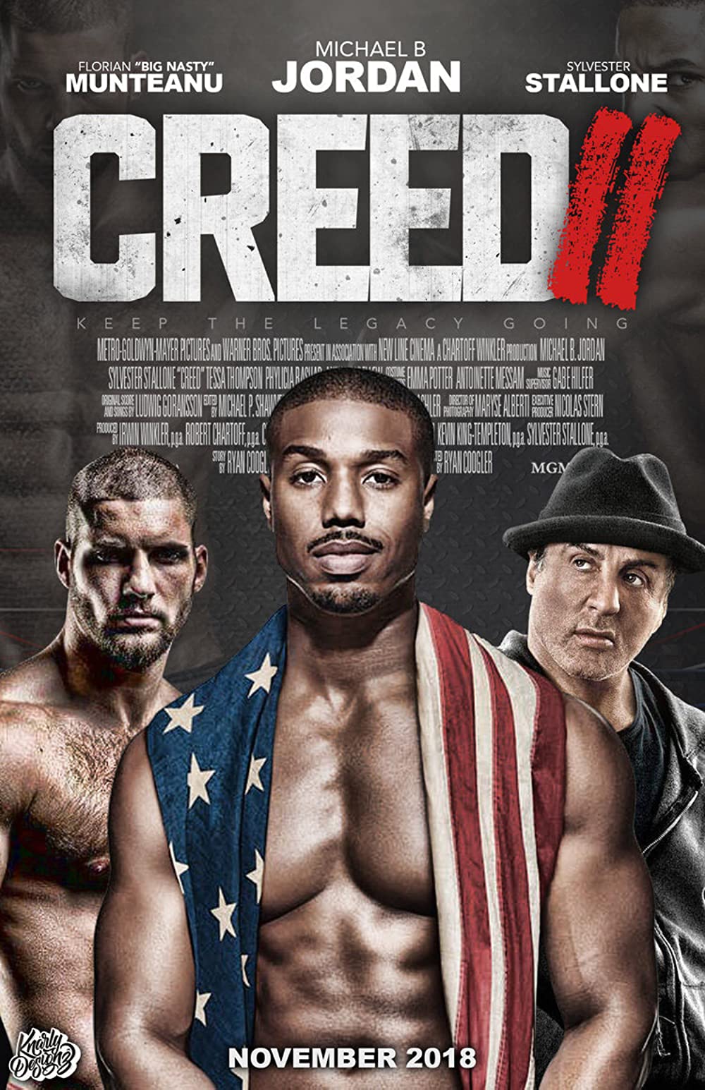 Sylvester Stallone And Michael Jordan In Creed 2 Poster Wallpapers