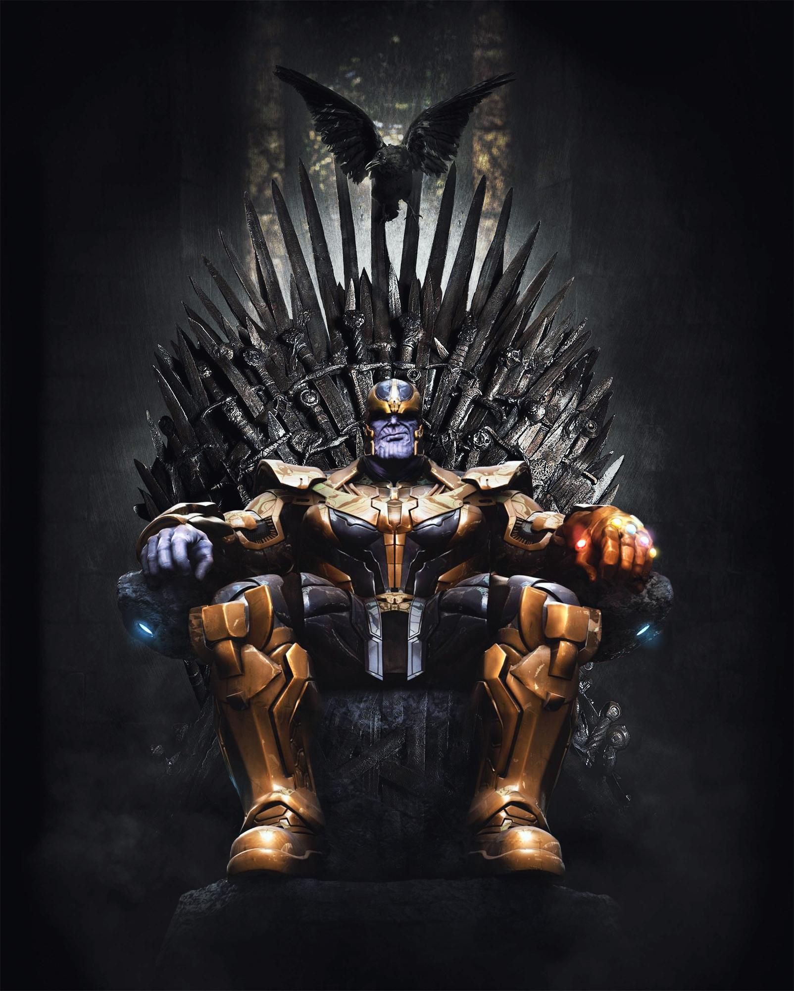 Thanos Sitting In Avengers Endgame Wallpapers