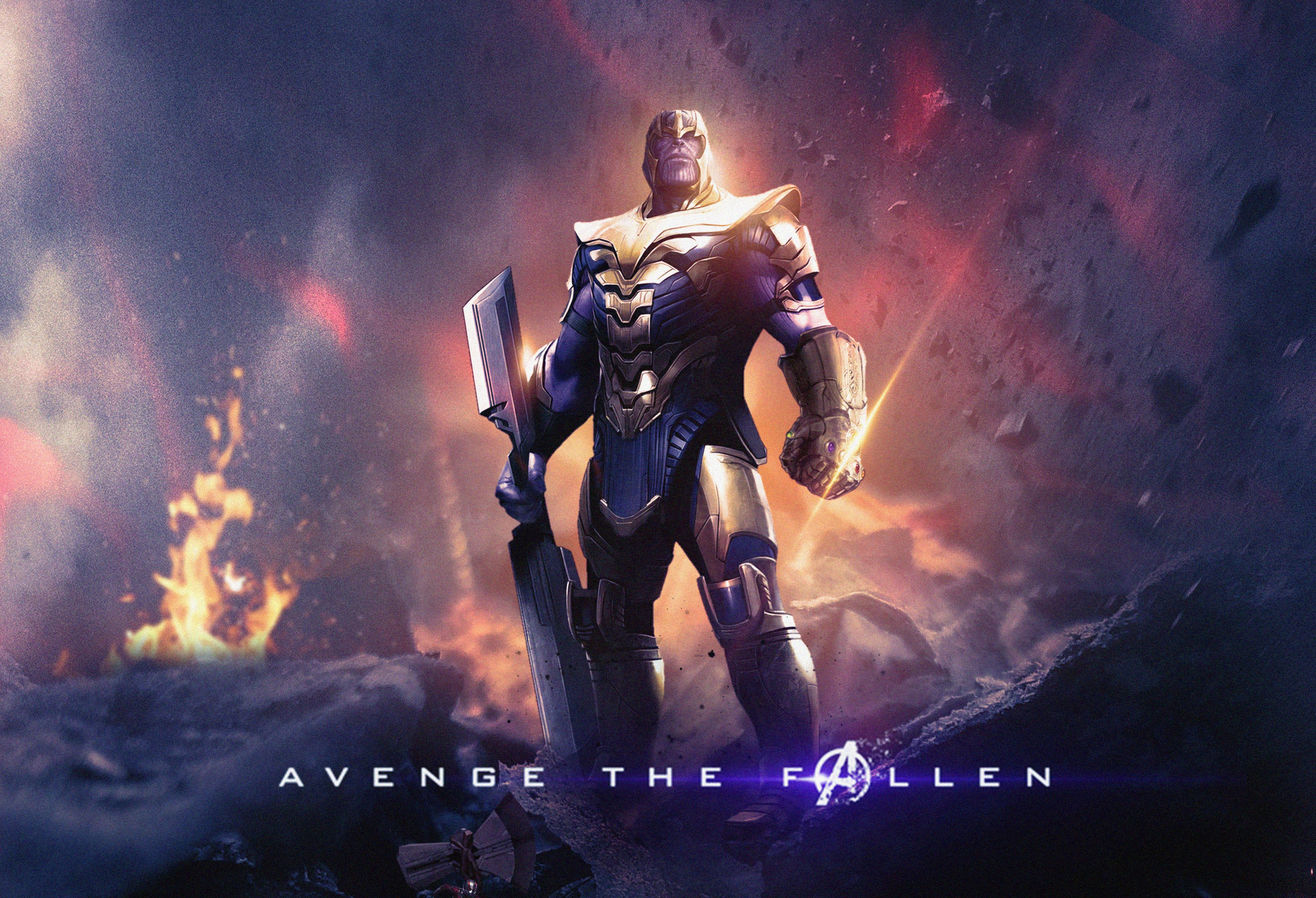 Thanos Sitting In Avengers Endgame Wallpapers