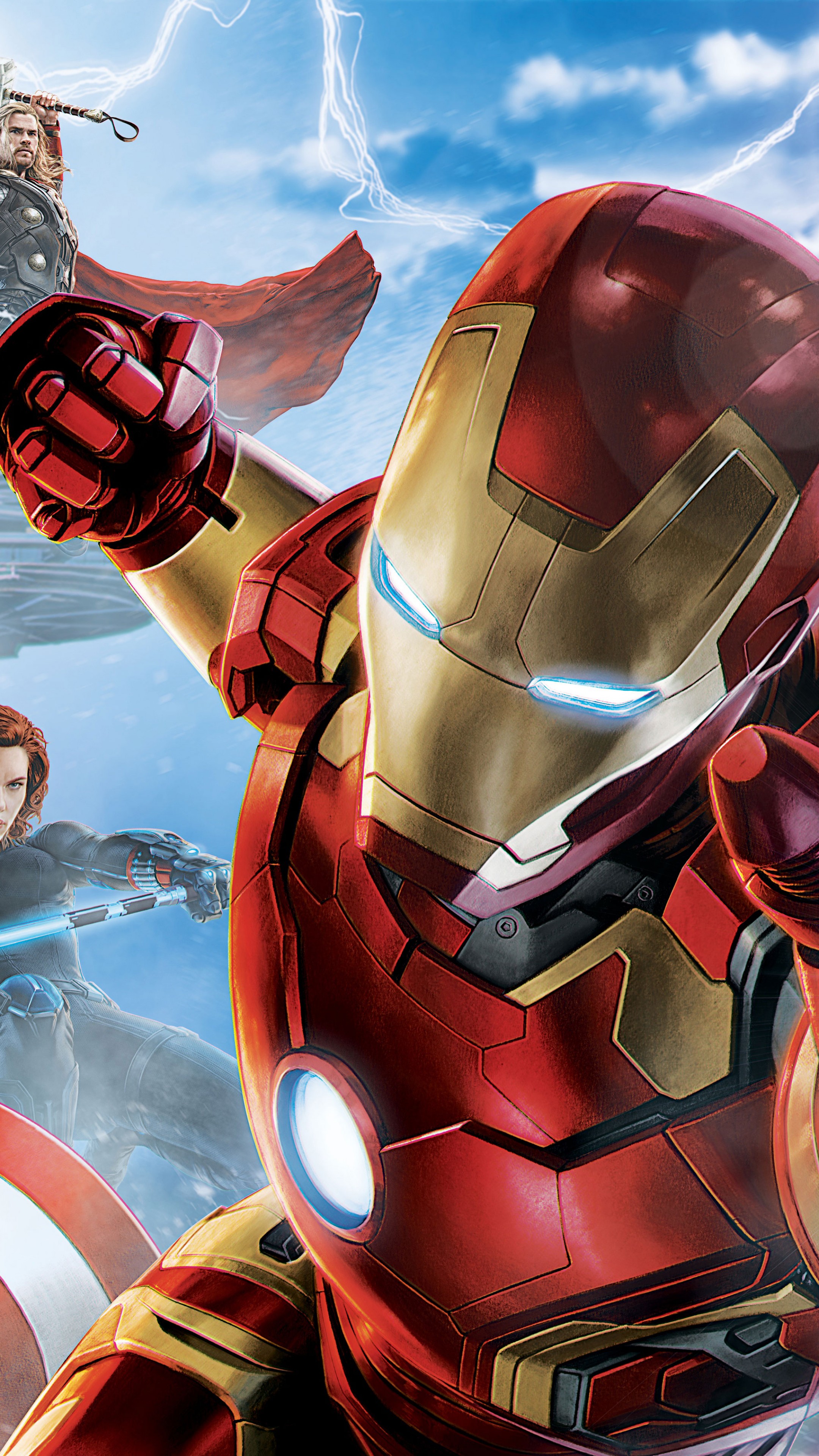 The Avengers Art Captain America, Iron Man, Thor, Black Widow And Hulk Wallpapers