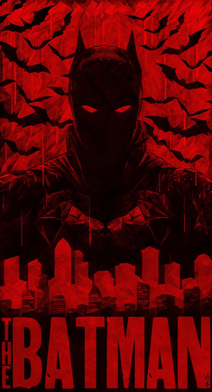 The Batman Movie Red Fan Poster Wallpapers