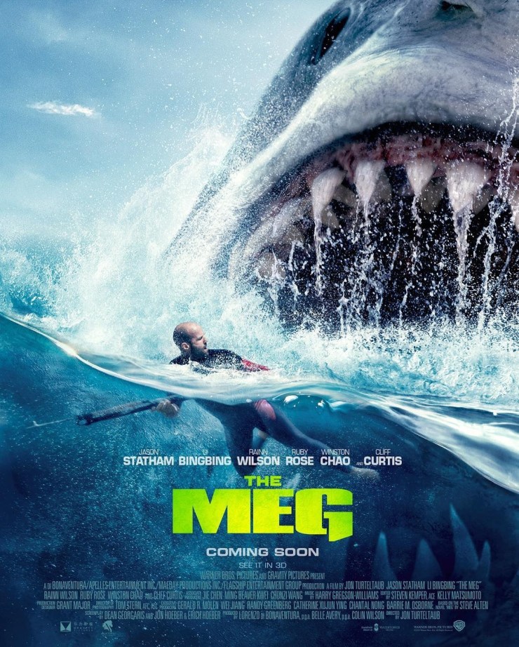 The Meg Sharks And Diver Poster Wallpapers