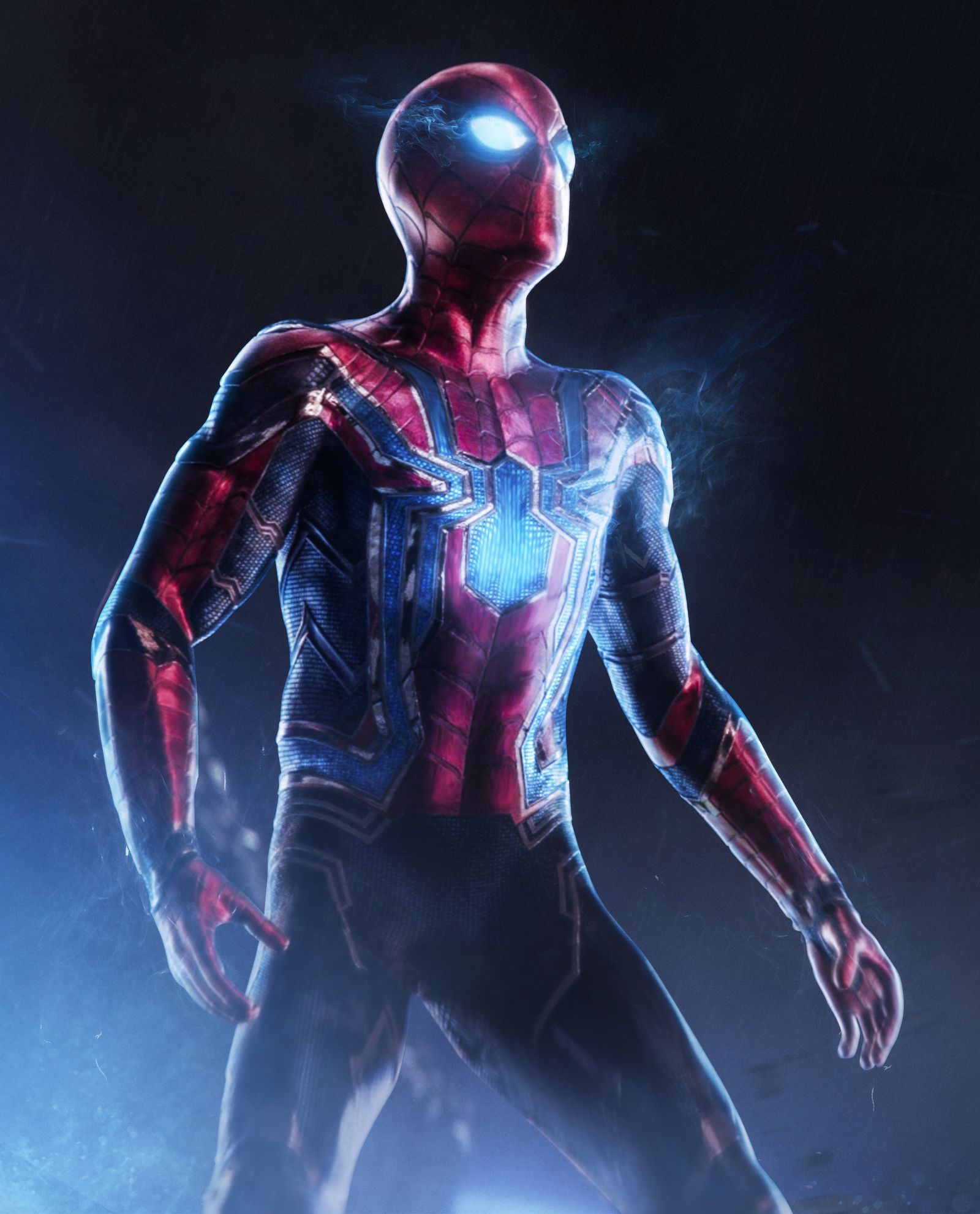 Tom Holland As Spider-Man Iron Spider Suit Infinity War Wallpapers