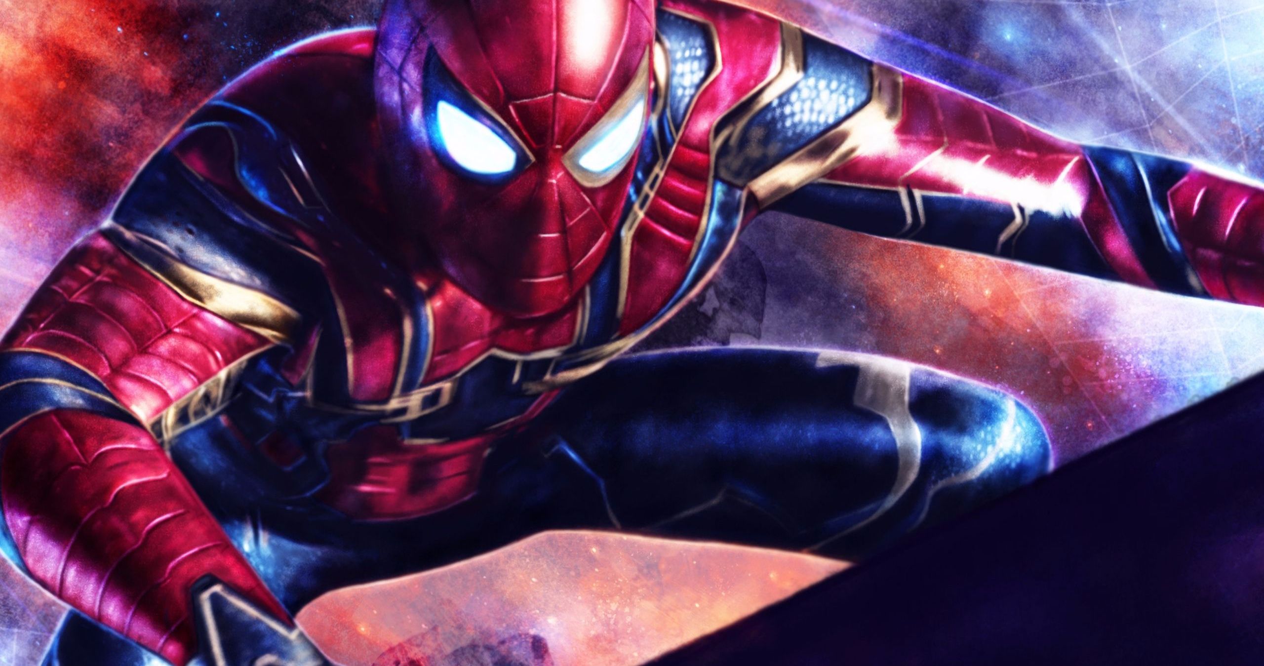Tom Holland As Spider-Man Iron Spider Suit Infinity War Wallpapers
