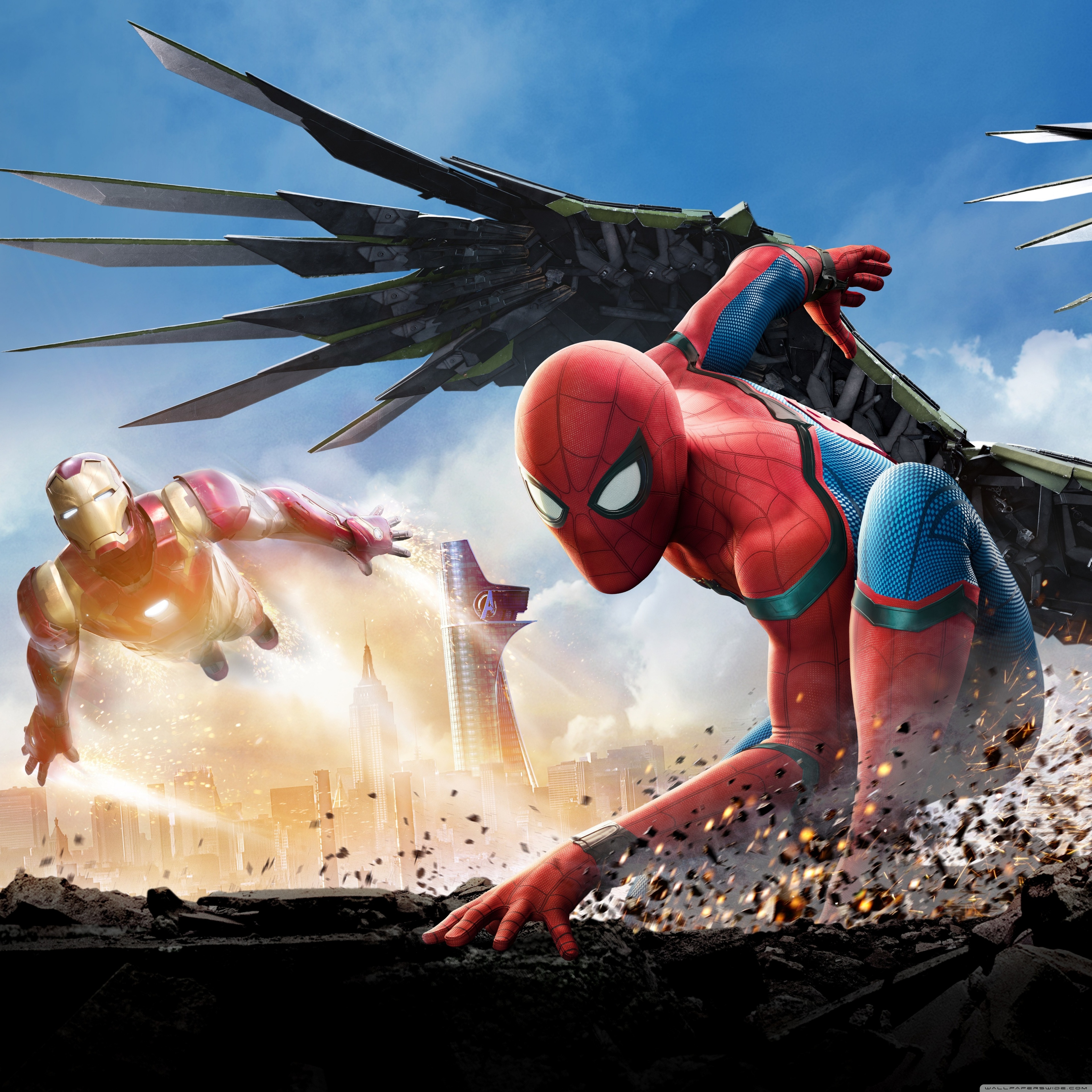 Vulture And Spiderman Homecoming Artwork Wallpapers