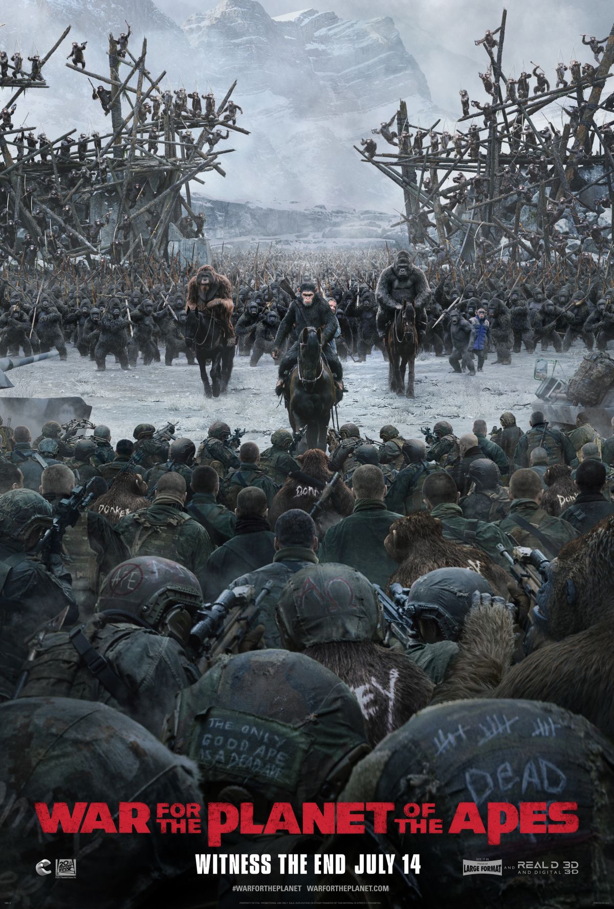 War For The Planet Of The Apes Final Poster Wallpapers