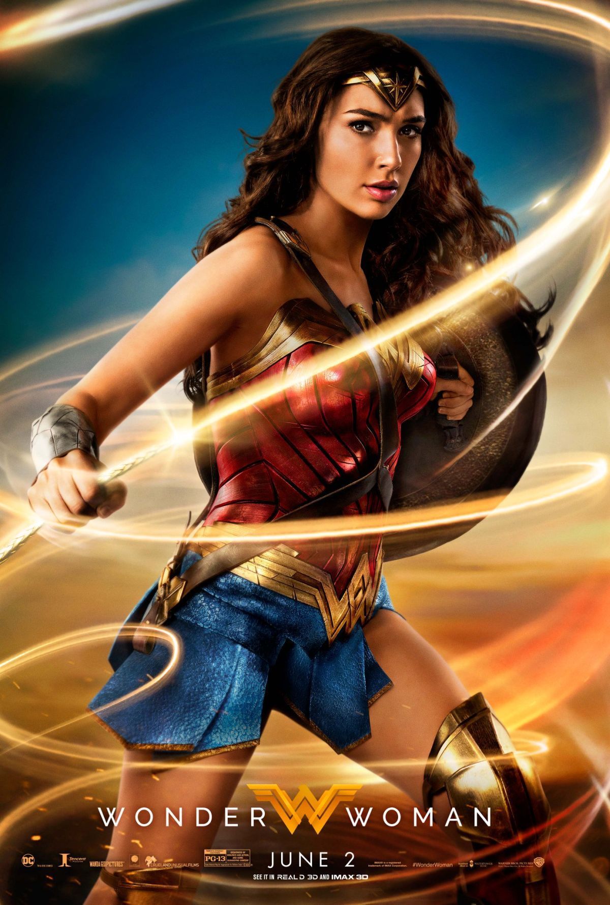 Wonder Woman Poster With Lasso Of Truth Wallpapers