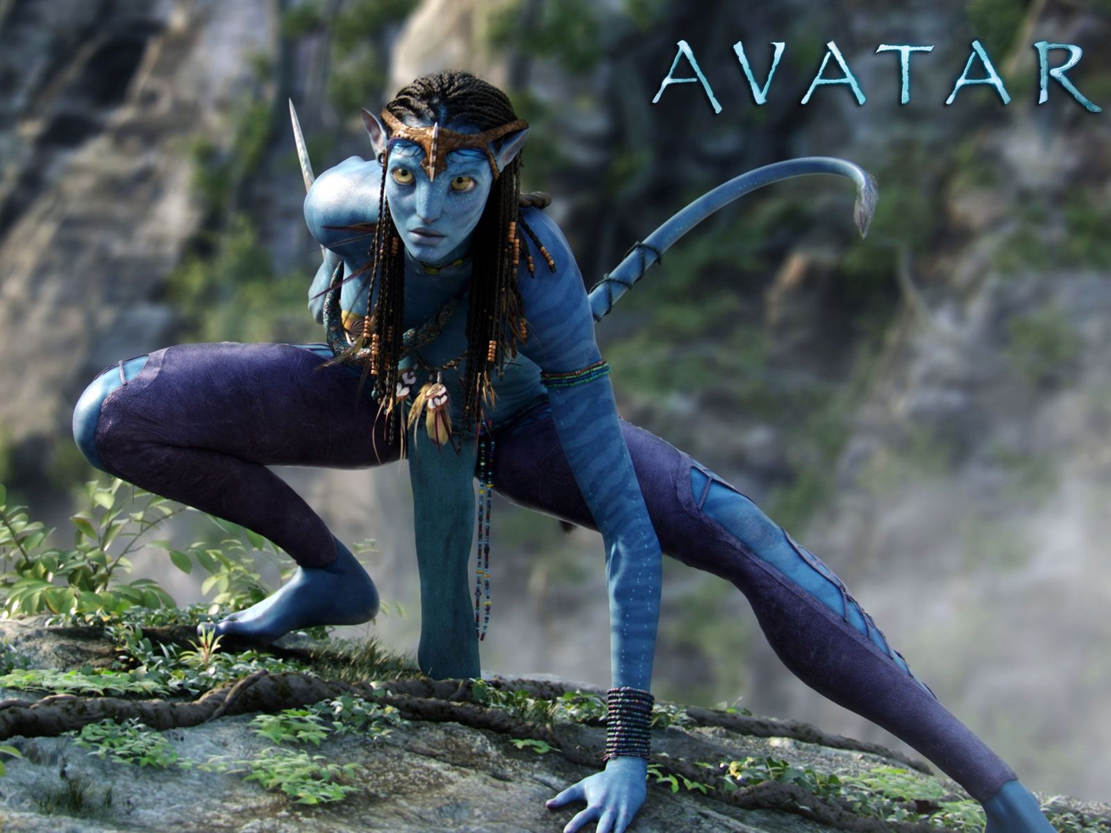 Zoe Saldana As Neytiri In Avatar Wallpapers