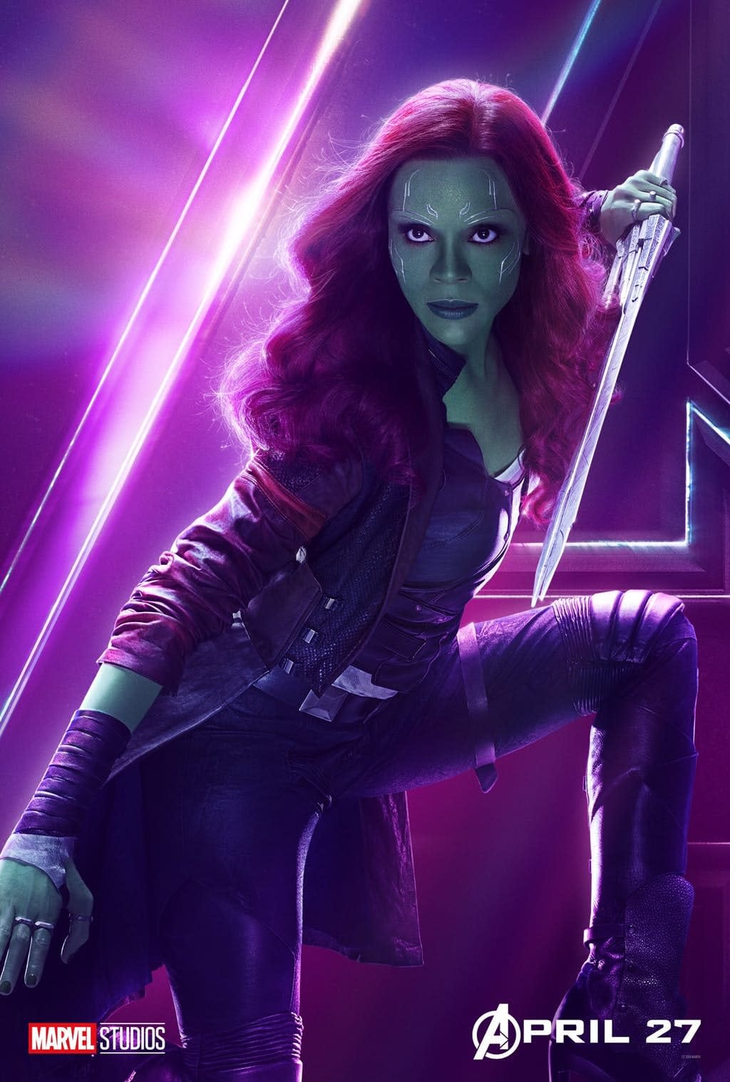 Zoe Saldana Gamora Try To Kill Thanos Josh Brolin Wallpapers