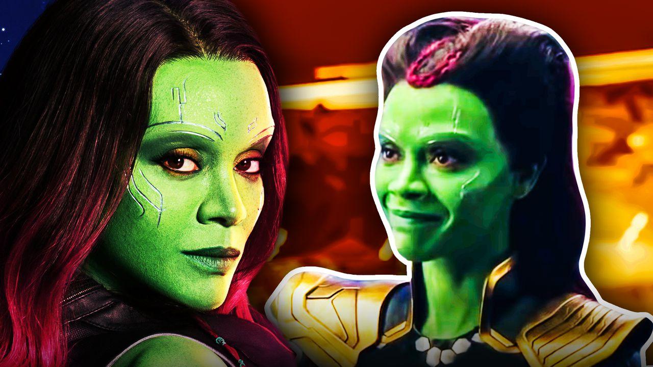 Zoe Saldana Gamora Try To Kill Thanos Josh Brolin Wallpapers