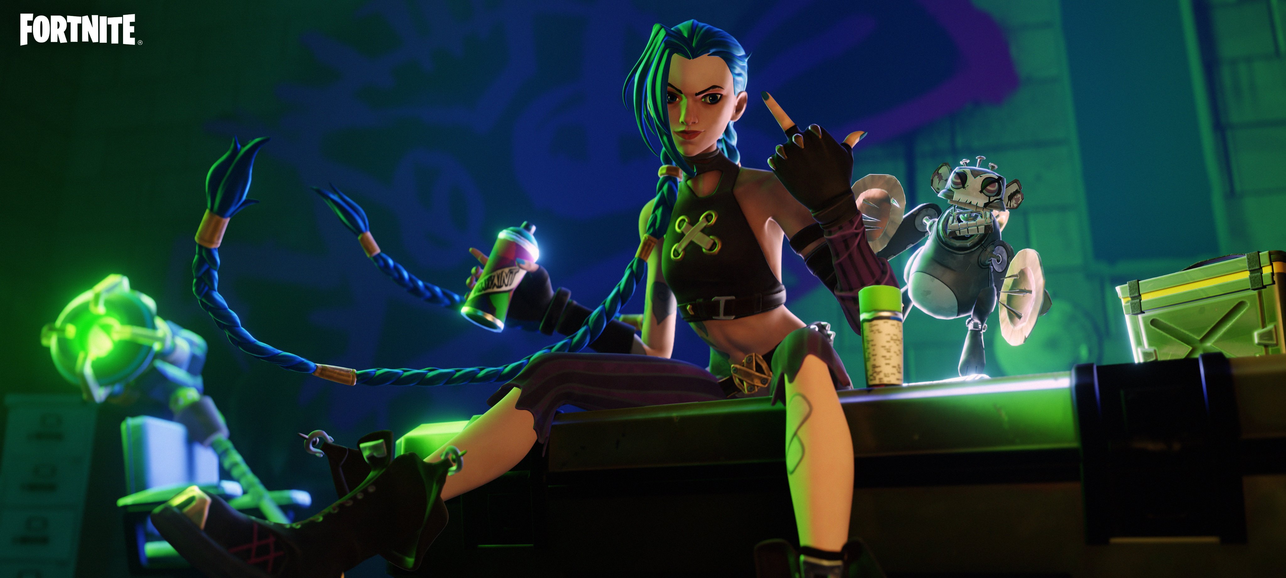 Arcane Jinx Fortnite Wallpapers