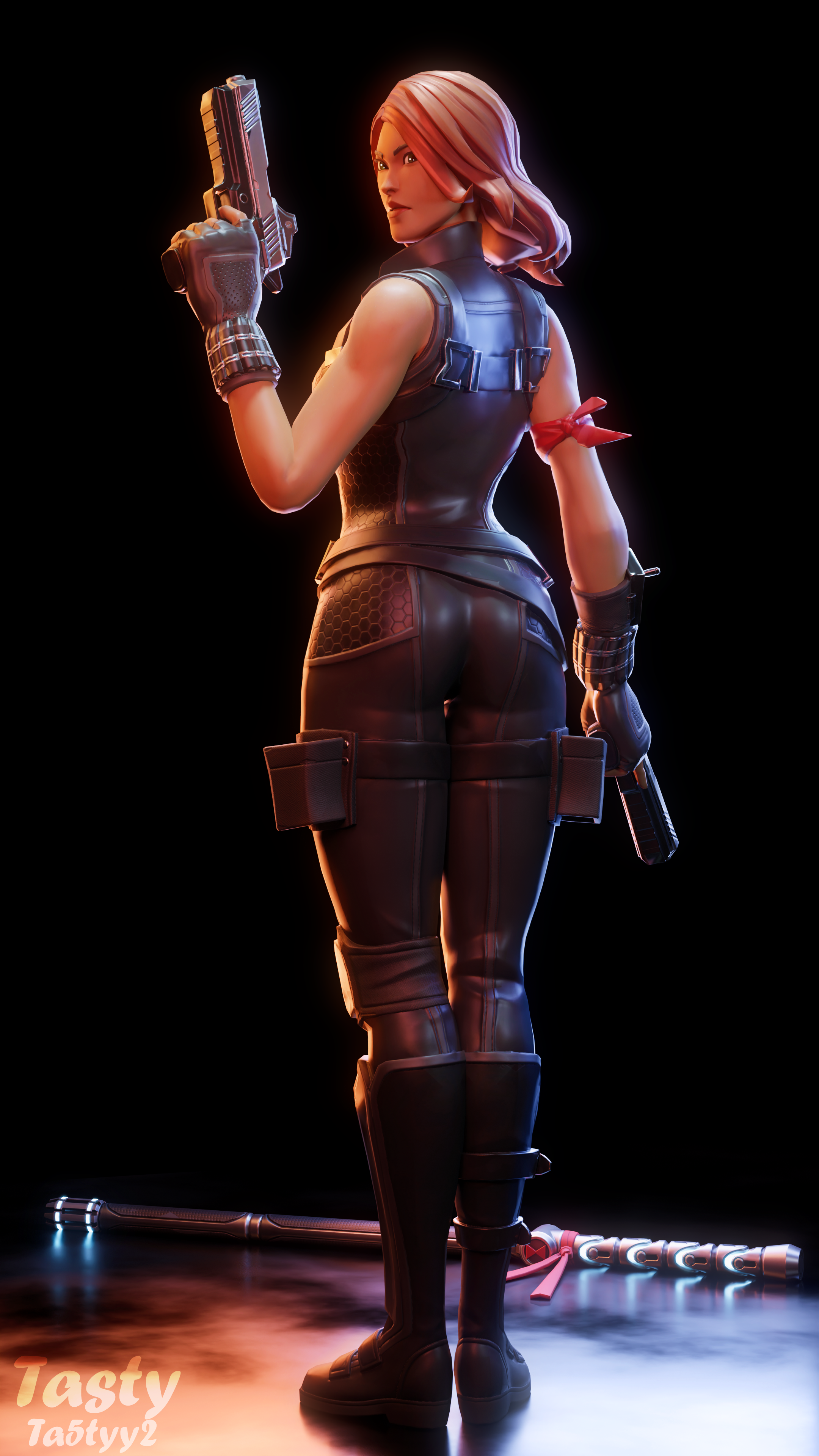 Black Widow Outfit Fortnite Wallpapers