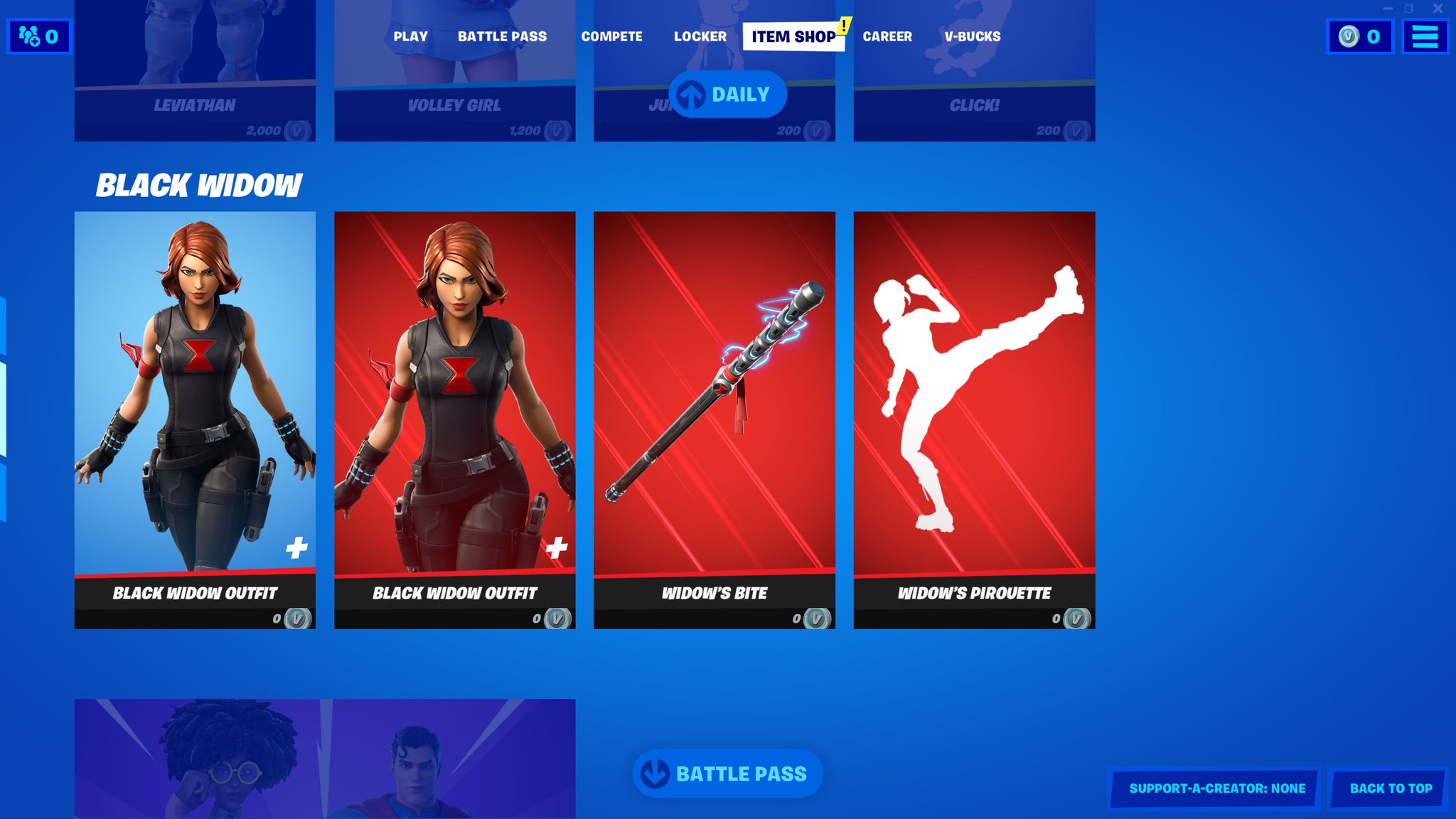 Black Widow Outfit Fortnite Wallpapers