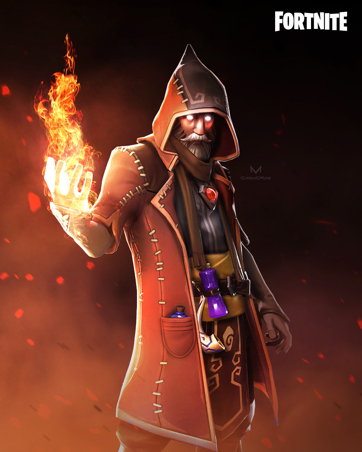 Fire Wizard Fortnite Wallpapers