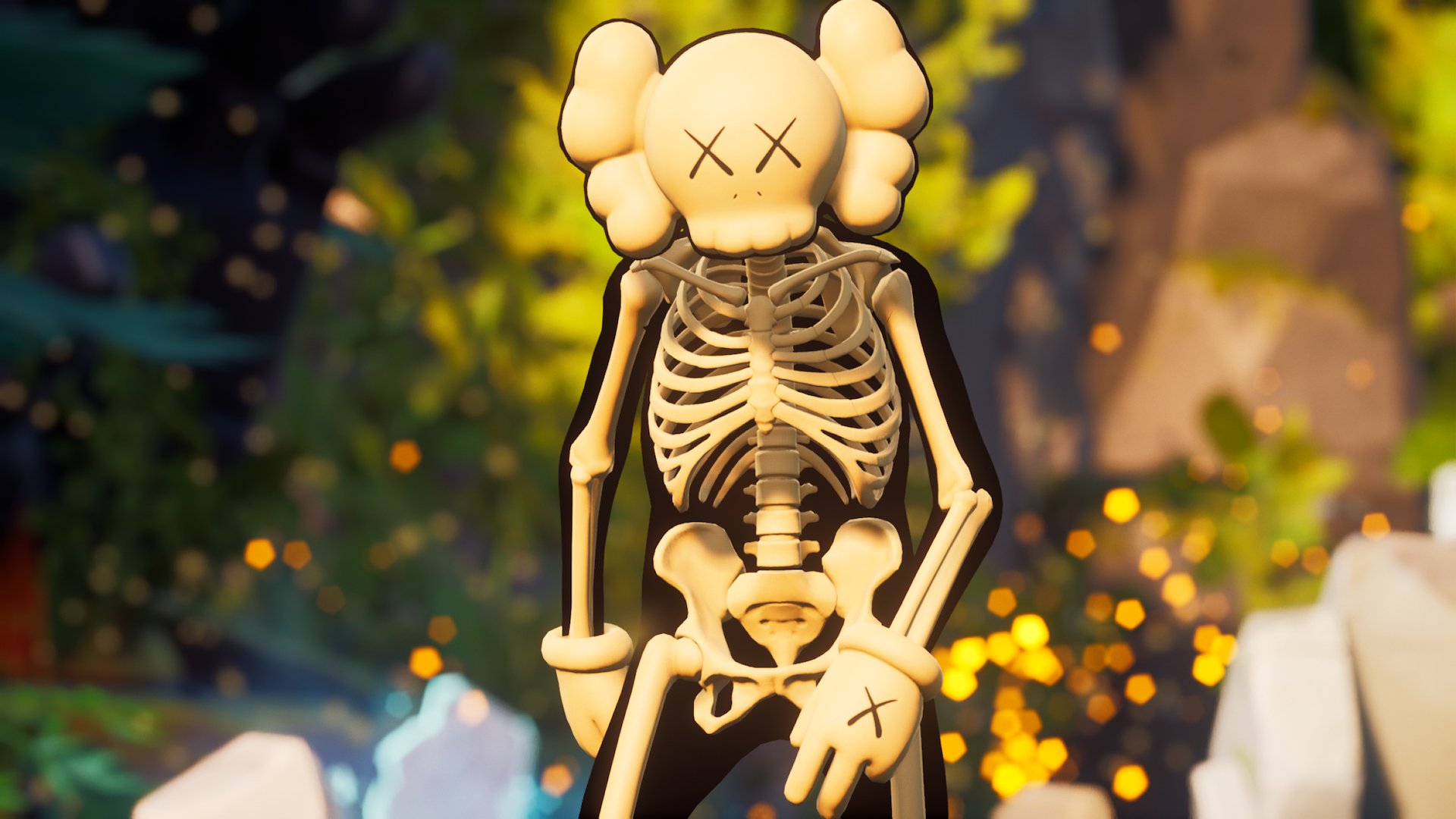 Kaws Skeleton Fortnite Wallpapers