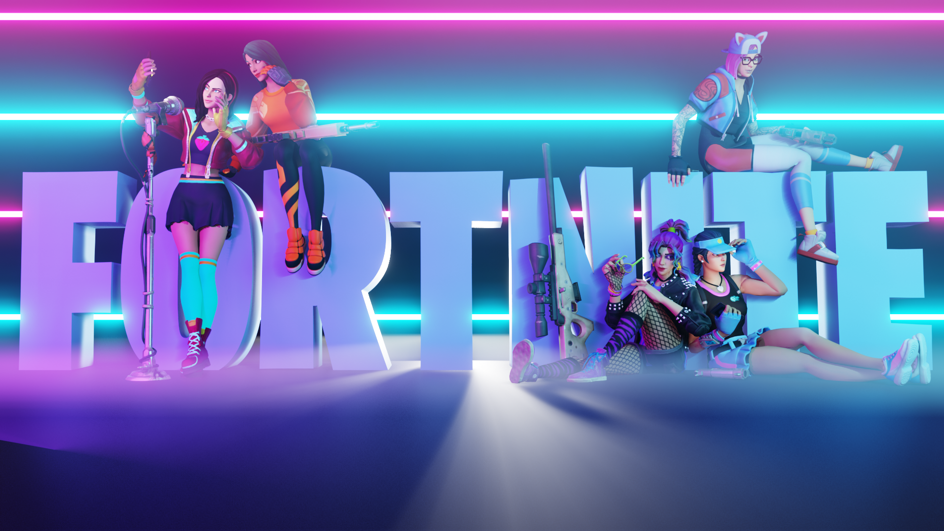 Synth Fortnite Wallpapers