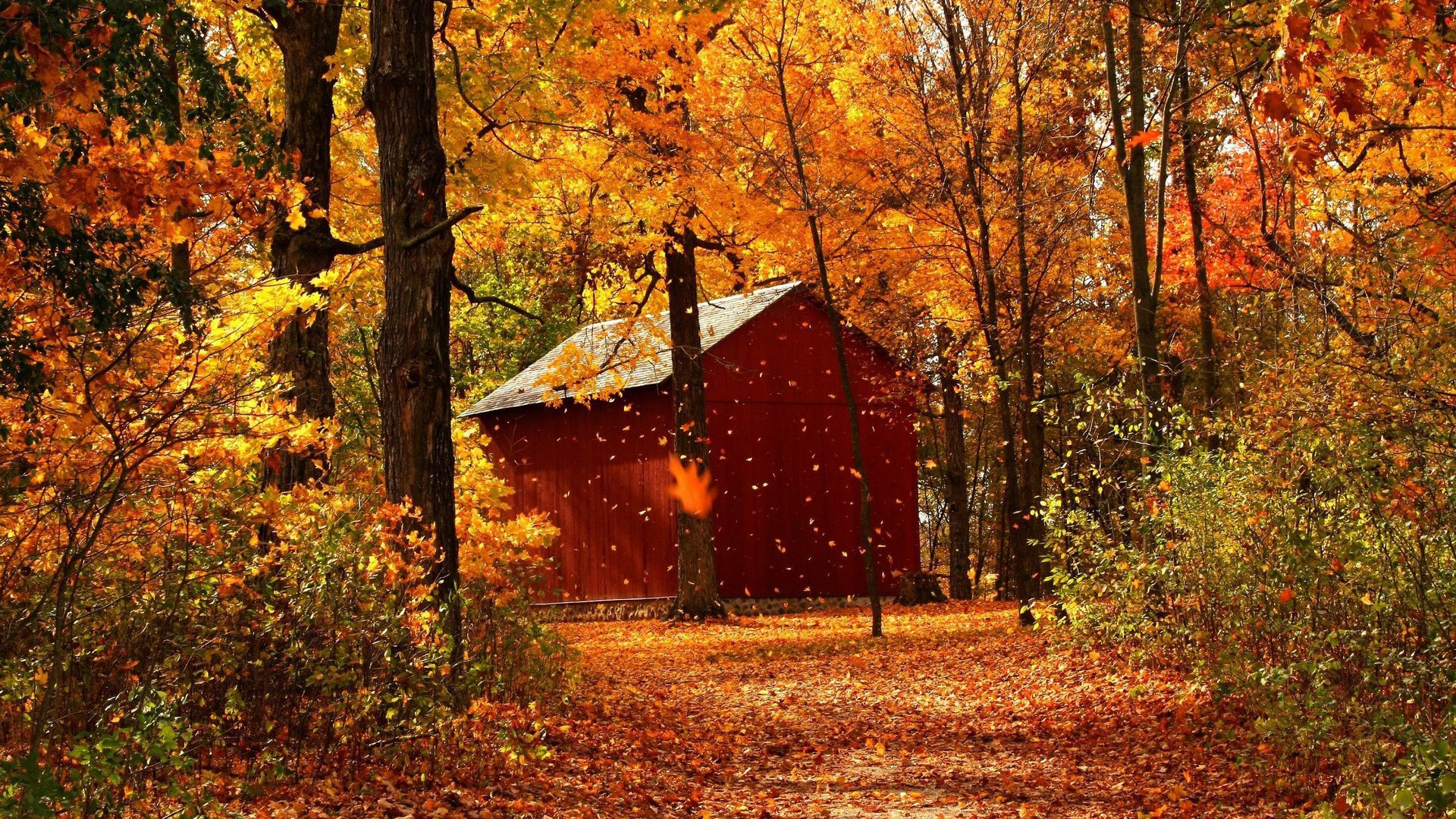 Beautiful Fall Cabin Desktop Wallpapers