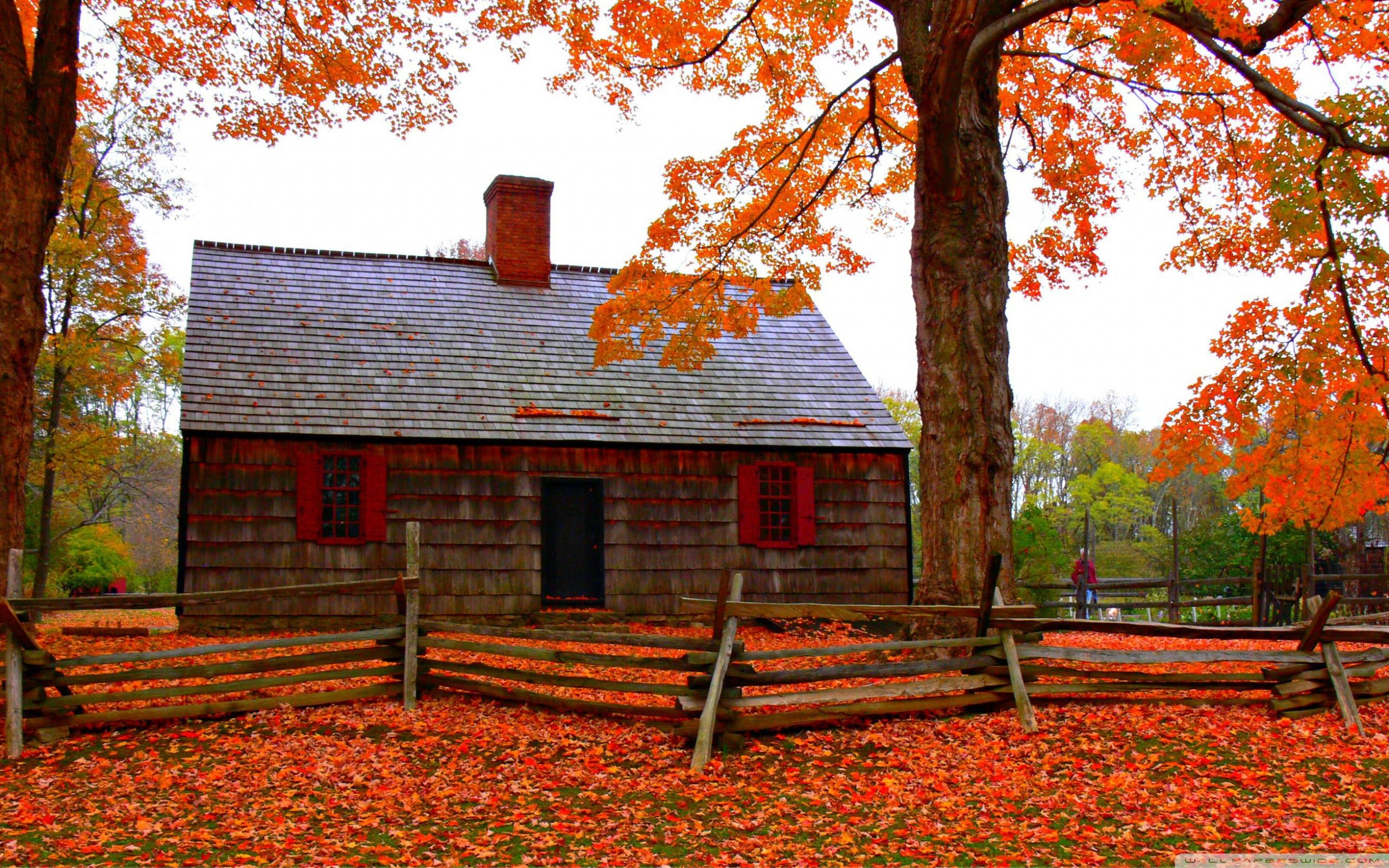 Beautiful Fall Cabin Desktop Wallpapers