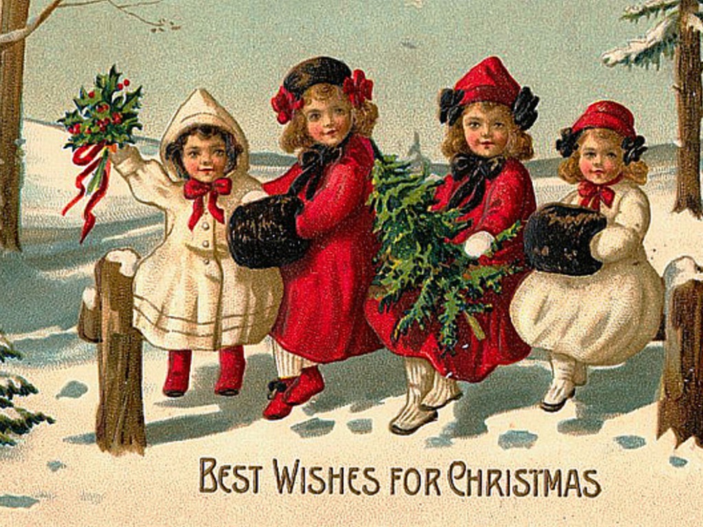 Beautiful Vintage Christmas Desktop Wallpapers