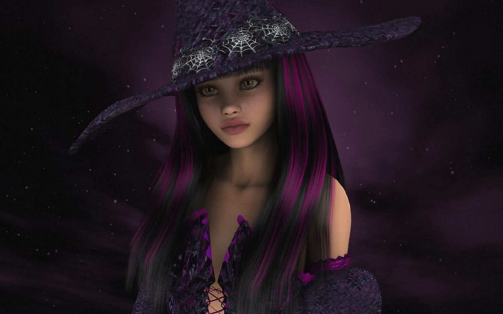 Beautiful Witch Cat Wallpapers