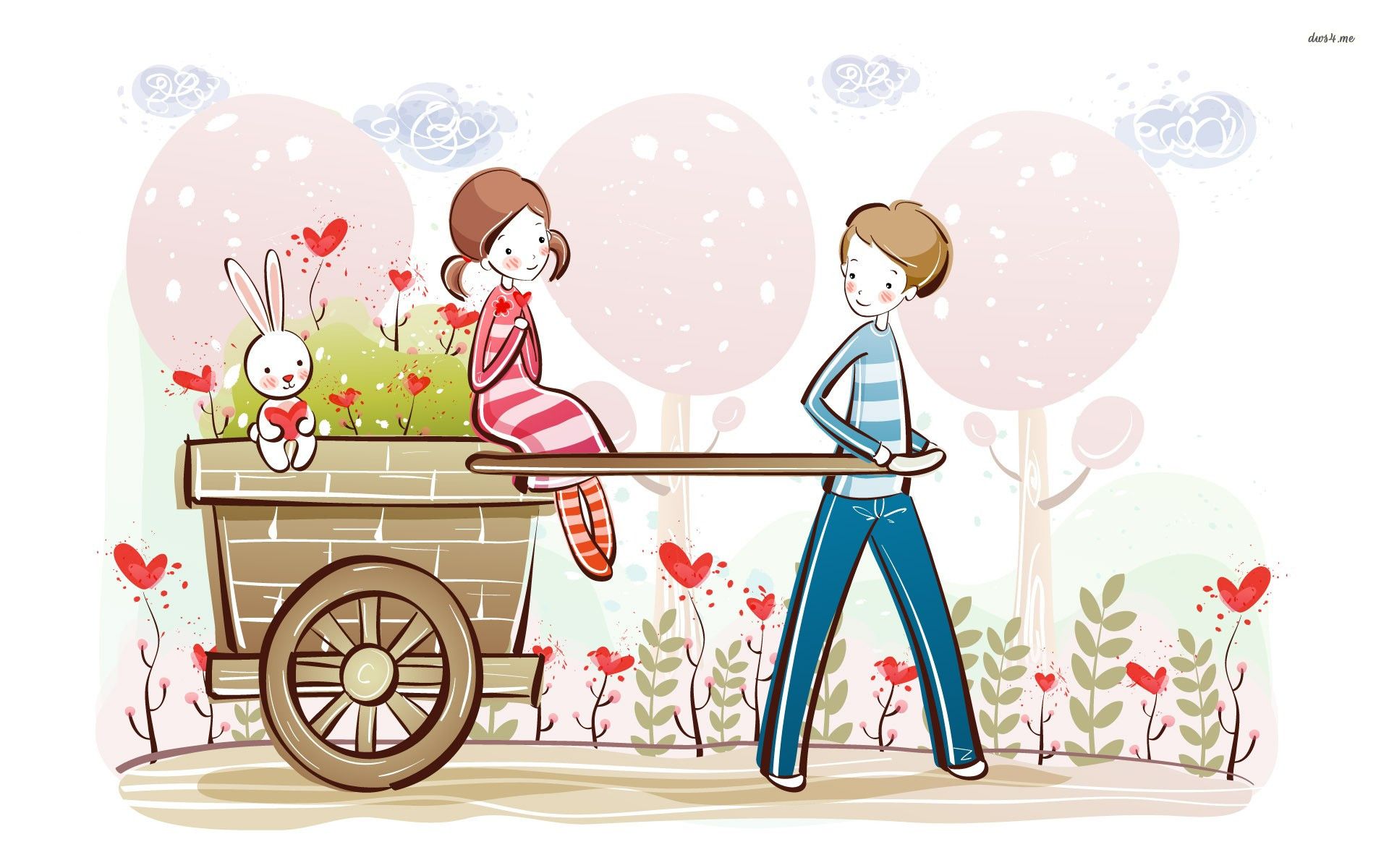 Cute Animated Love Wallpapers Wallpapers