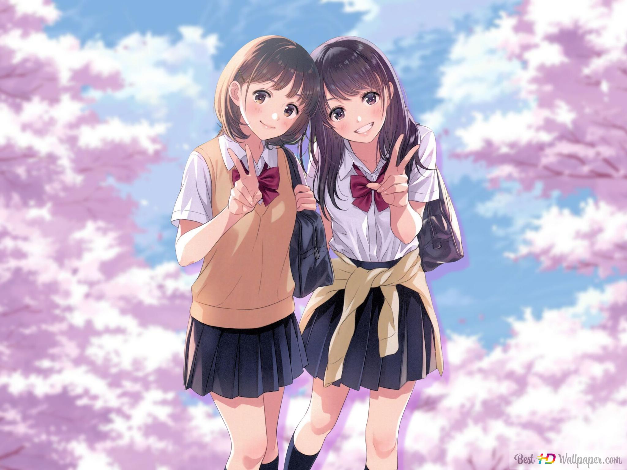 Cute Anime Best Friends Wallpapers