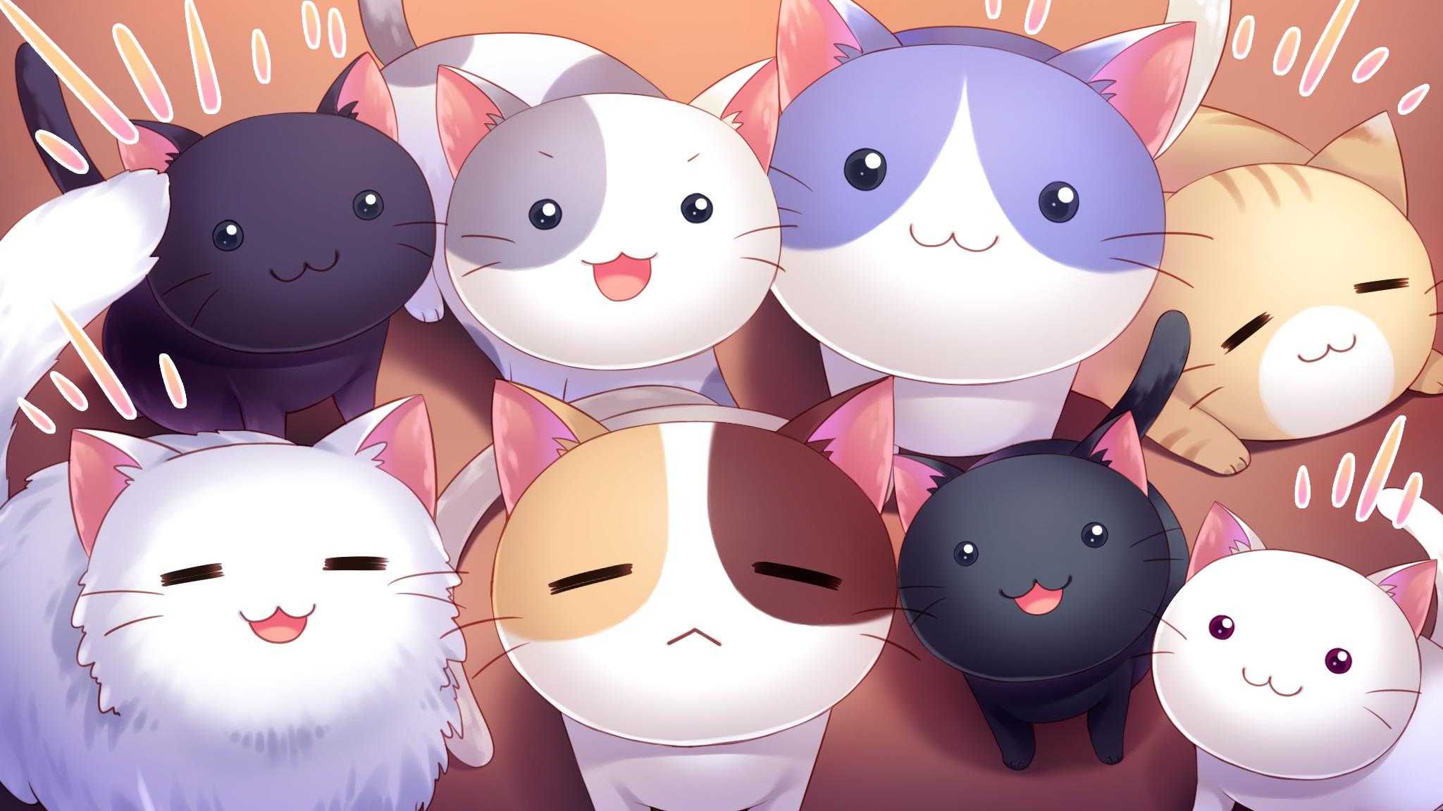 Cute Anime Cat Wallpapers